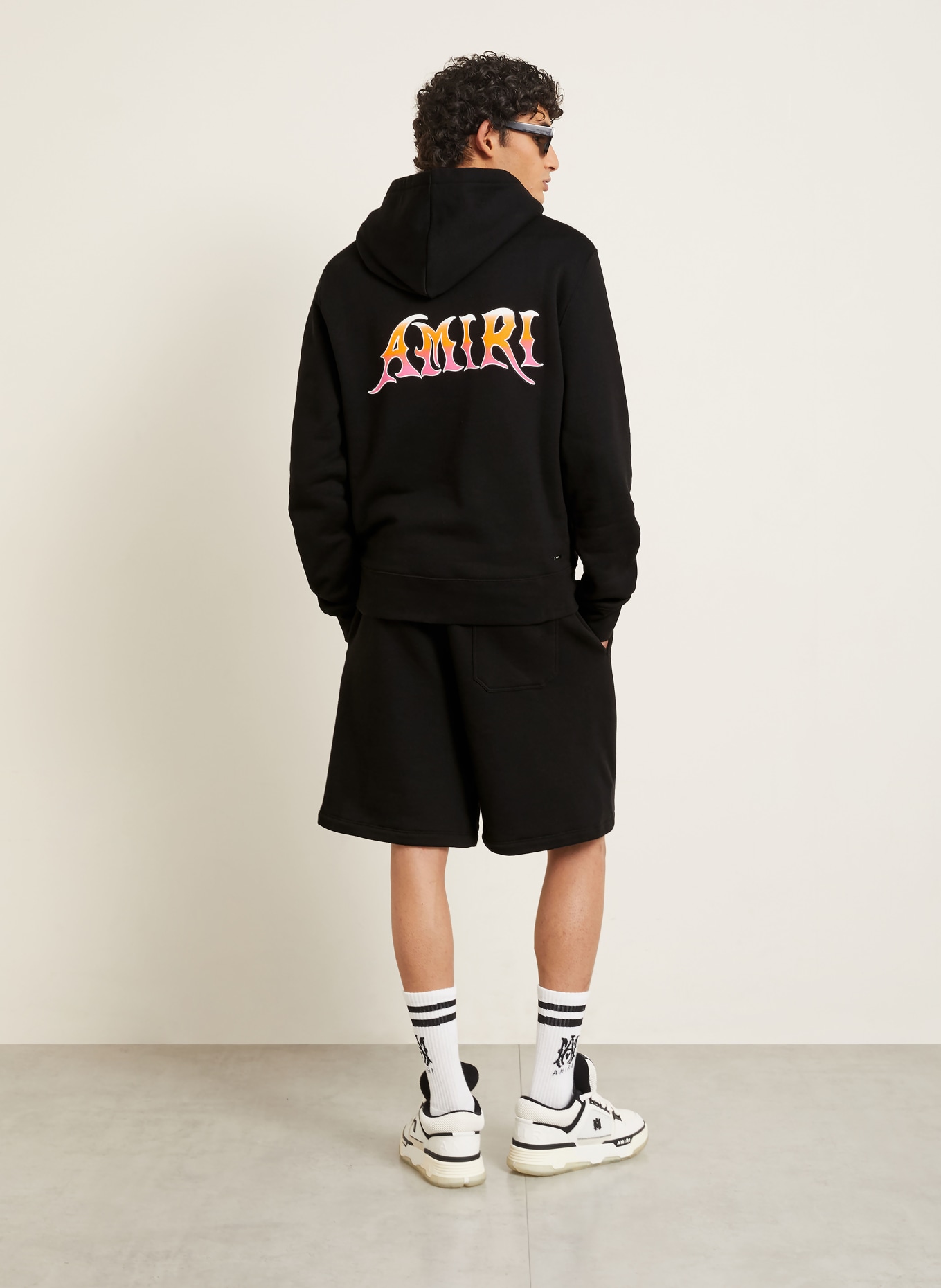 AMIRI Hoodie: SCHWARZ / PINK / NEONORANGE