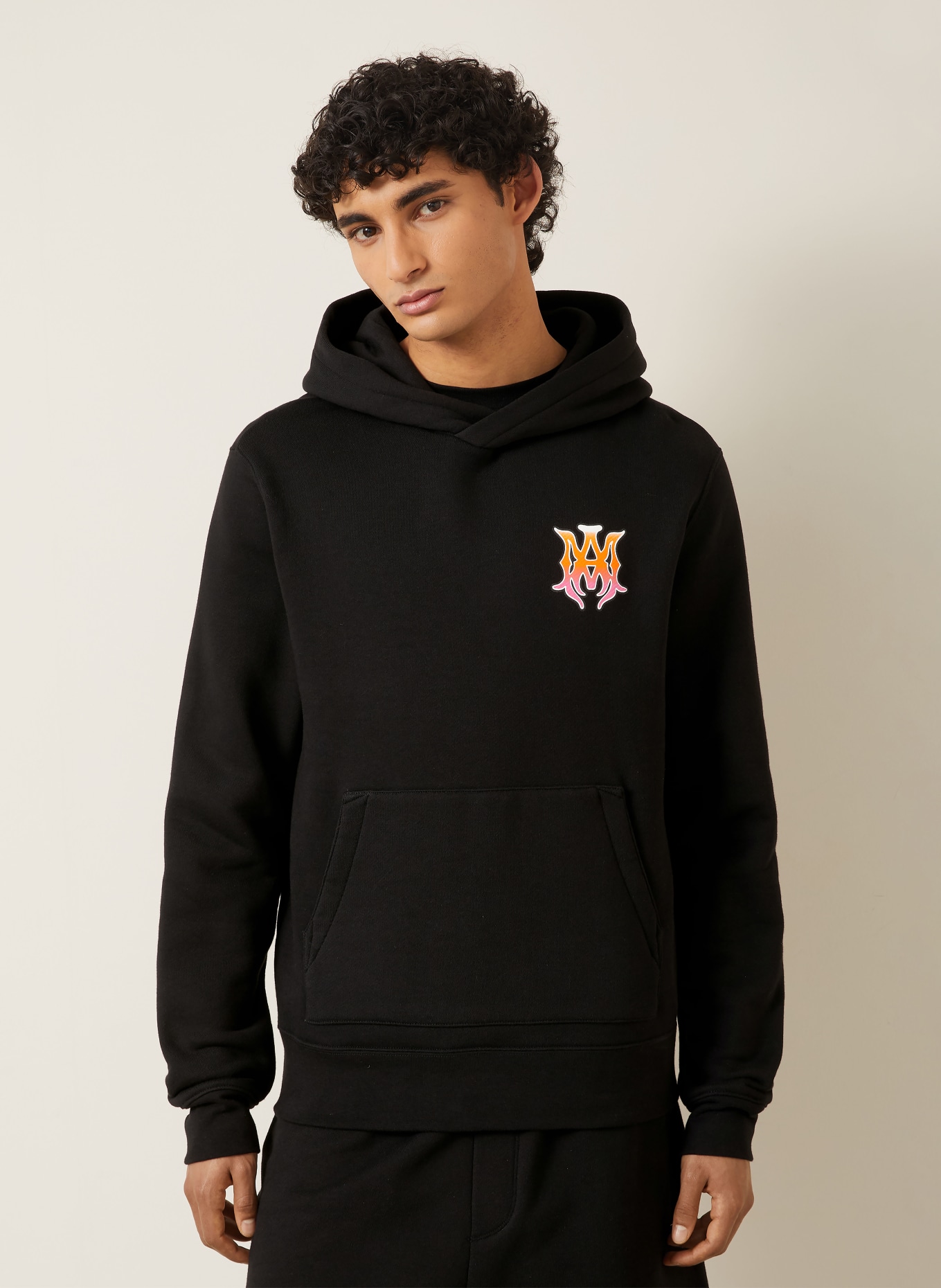 AMIRI Hoodie: SCHWARZ / PINK / NEONORANGE