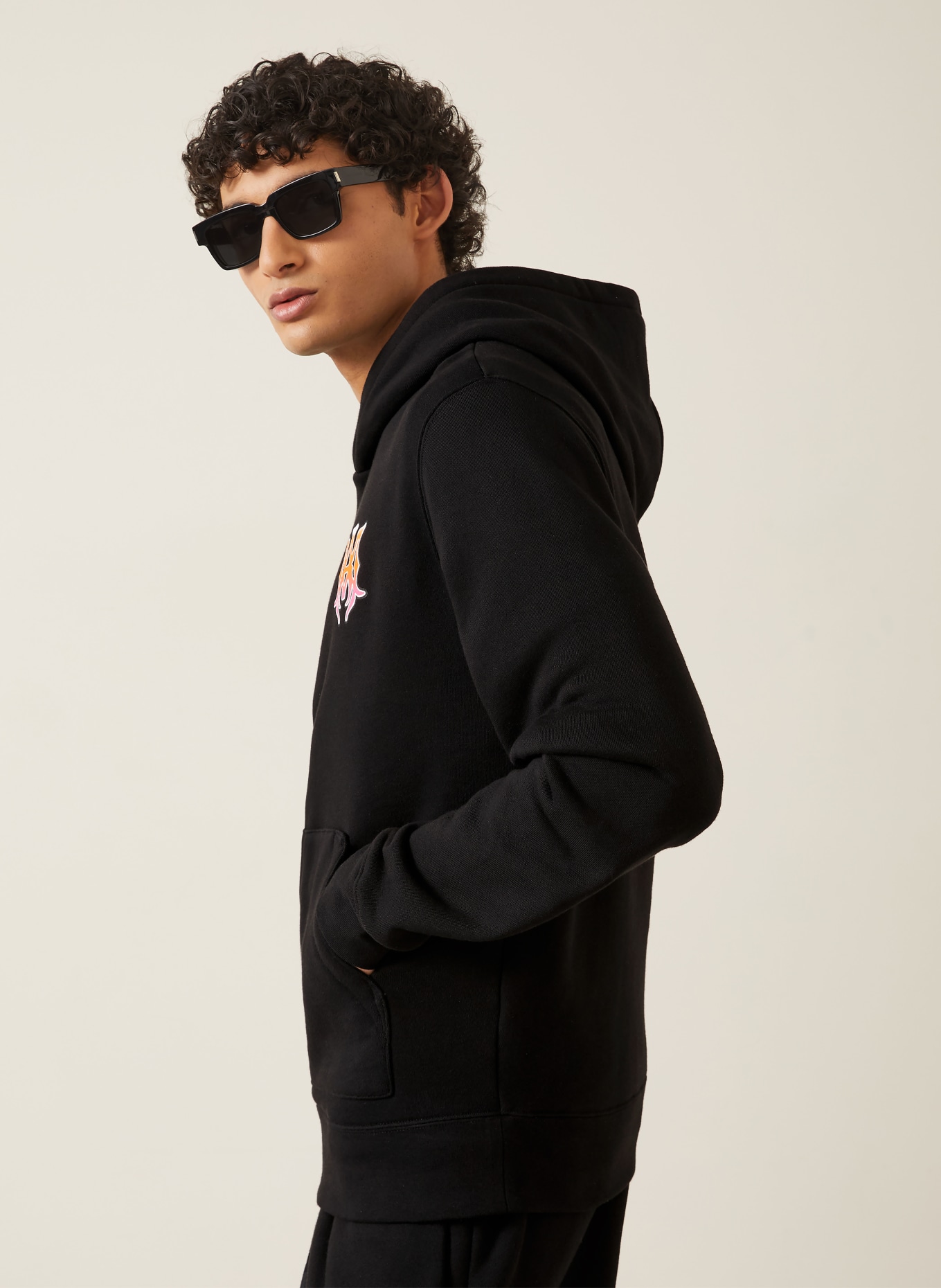 AMIRI Hoodie: SCHWARZ / PINK / NEONORANGE