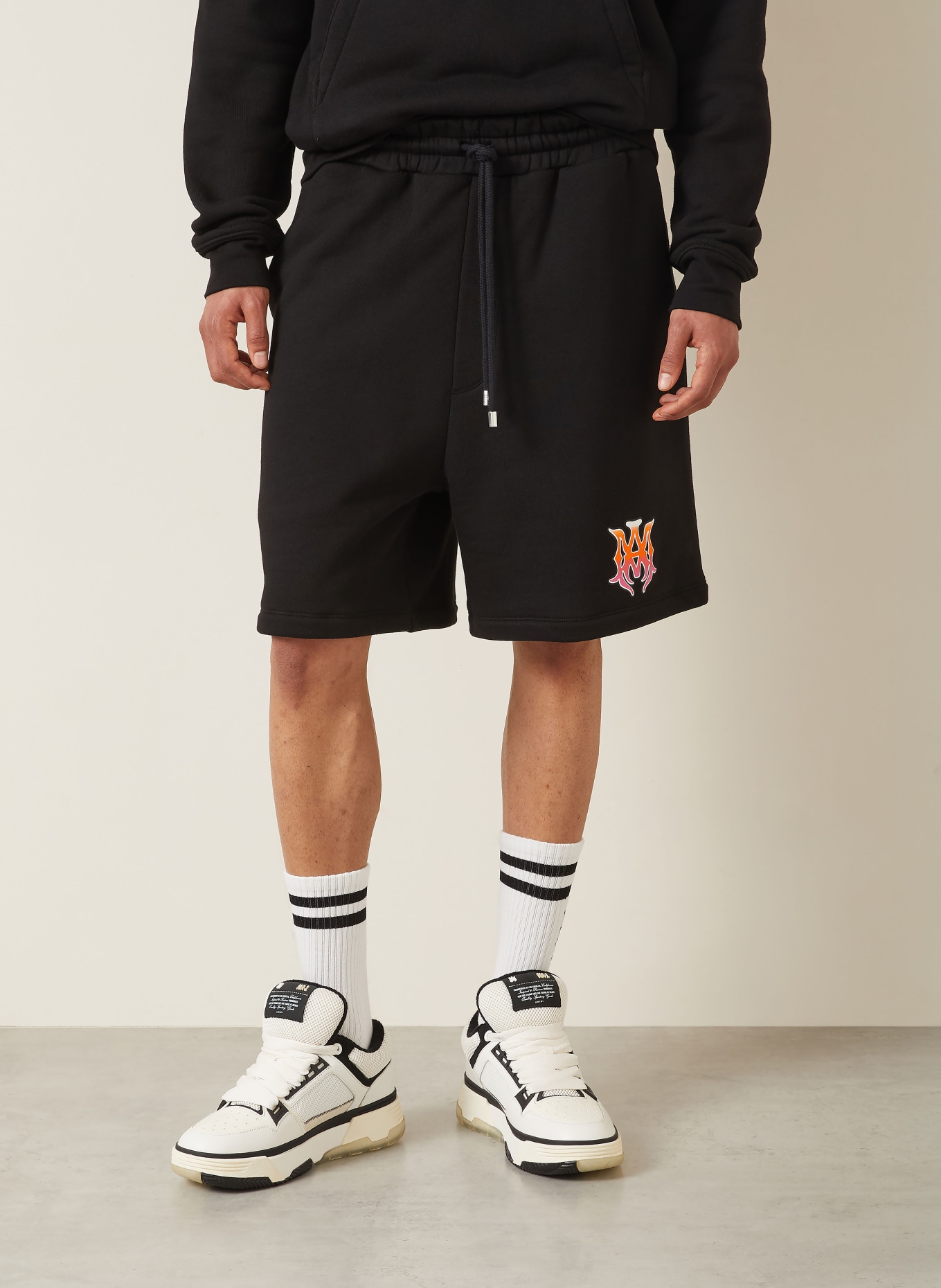 AMIRI Sweatshorts: SCHWARZ / PINK / ORANGE