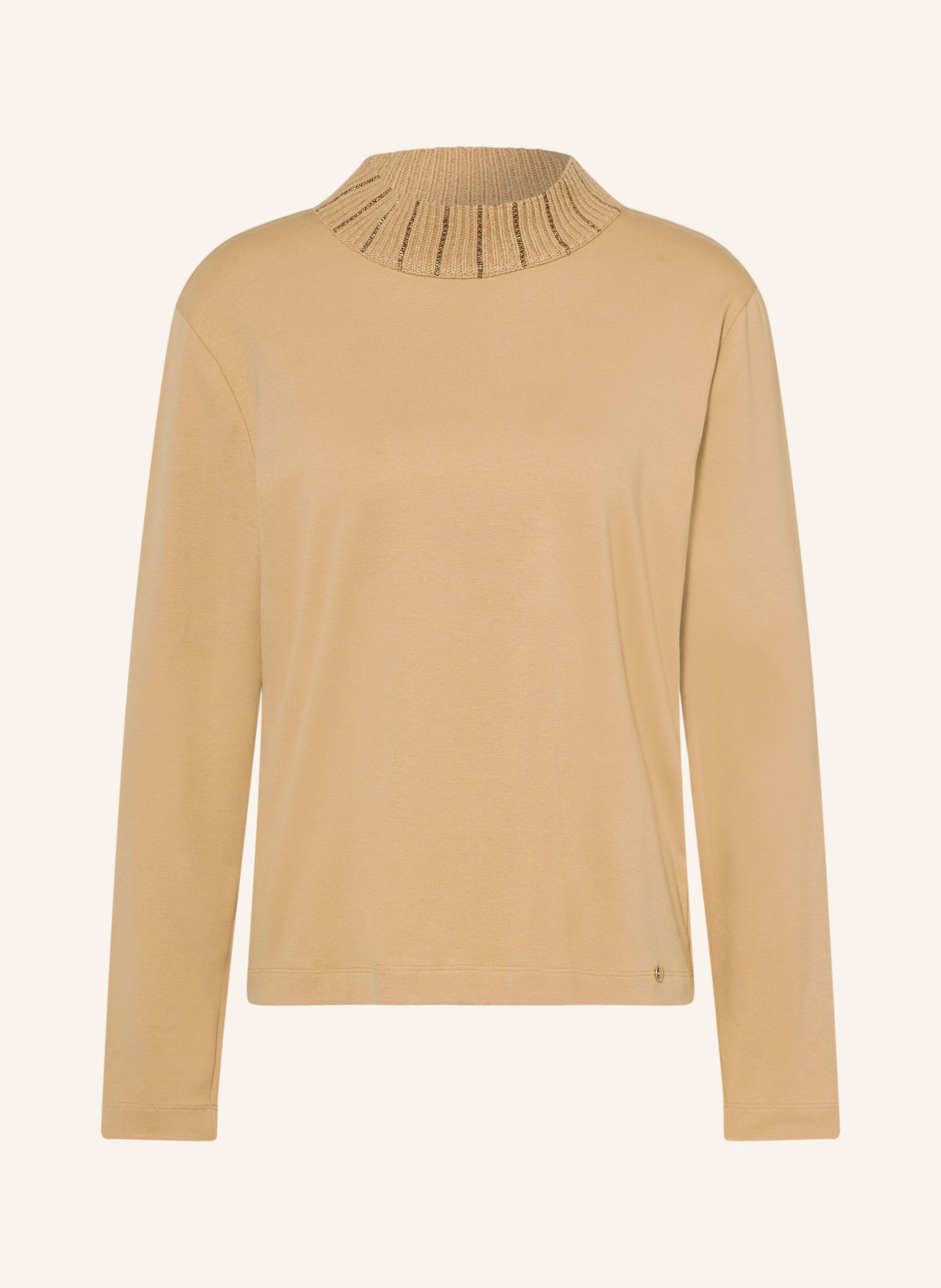MARC CAIN Longsleeve mit Schmucksteinen: 620 tannin