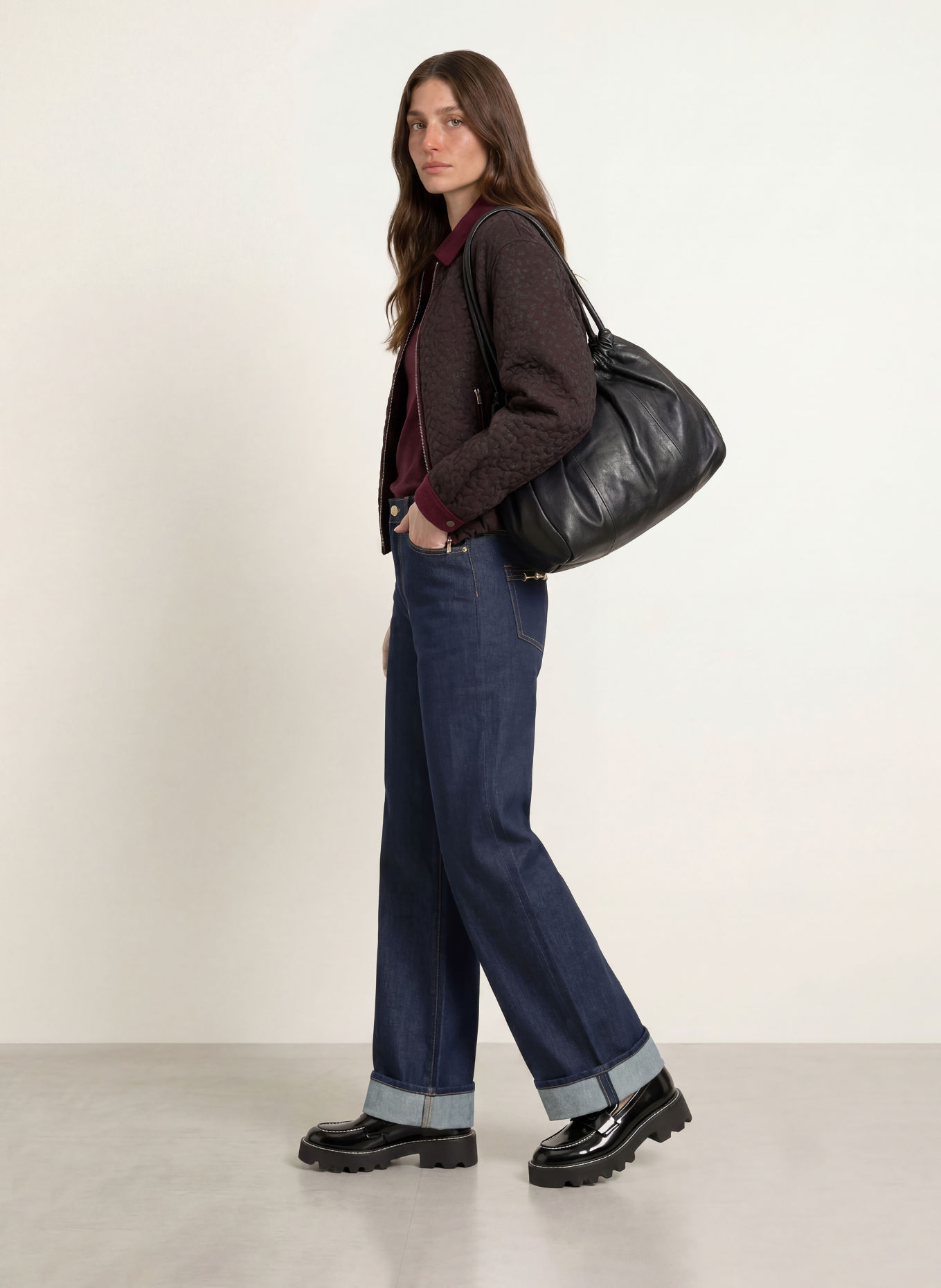 MARC CAIN Wide Leg Jeans WARRI: 357 vintage indigo