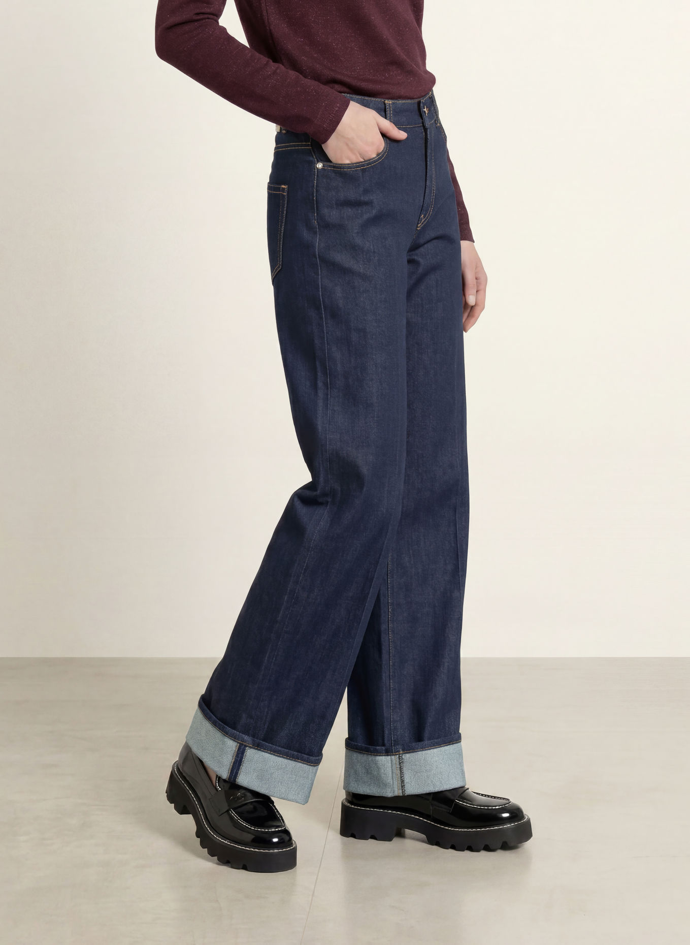 MARC CAIN Wide Leg Jeans WARRI: 357 vintage indigo