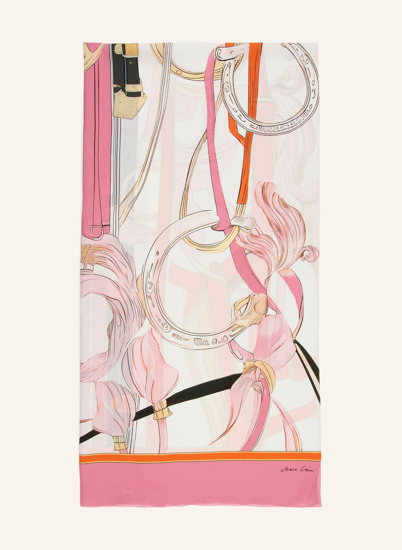 MARC CAIN Silk scarf: 256 cashmere rose