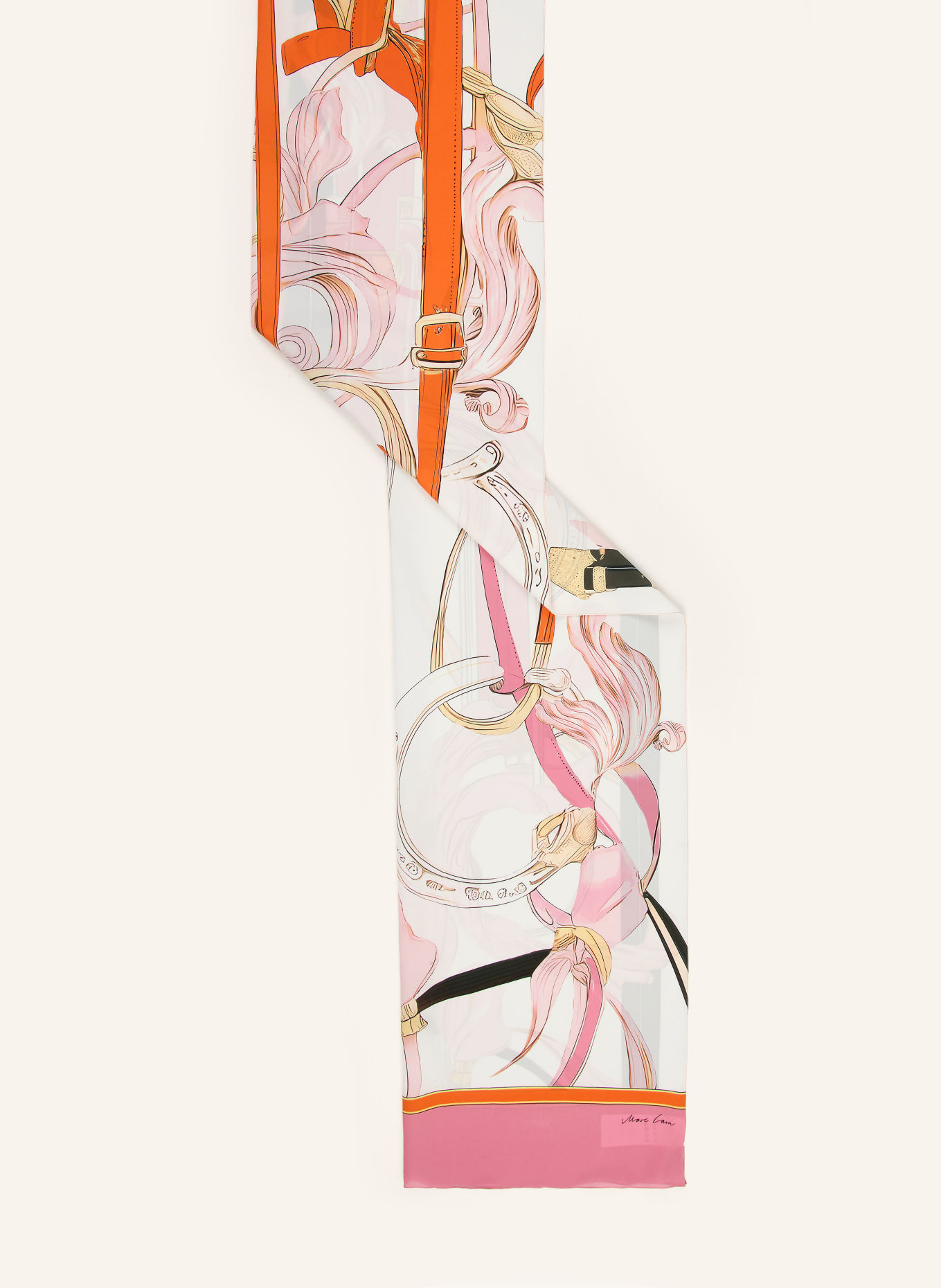 MARC CAIN Silk scarf: 256 cashmere rose