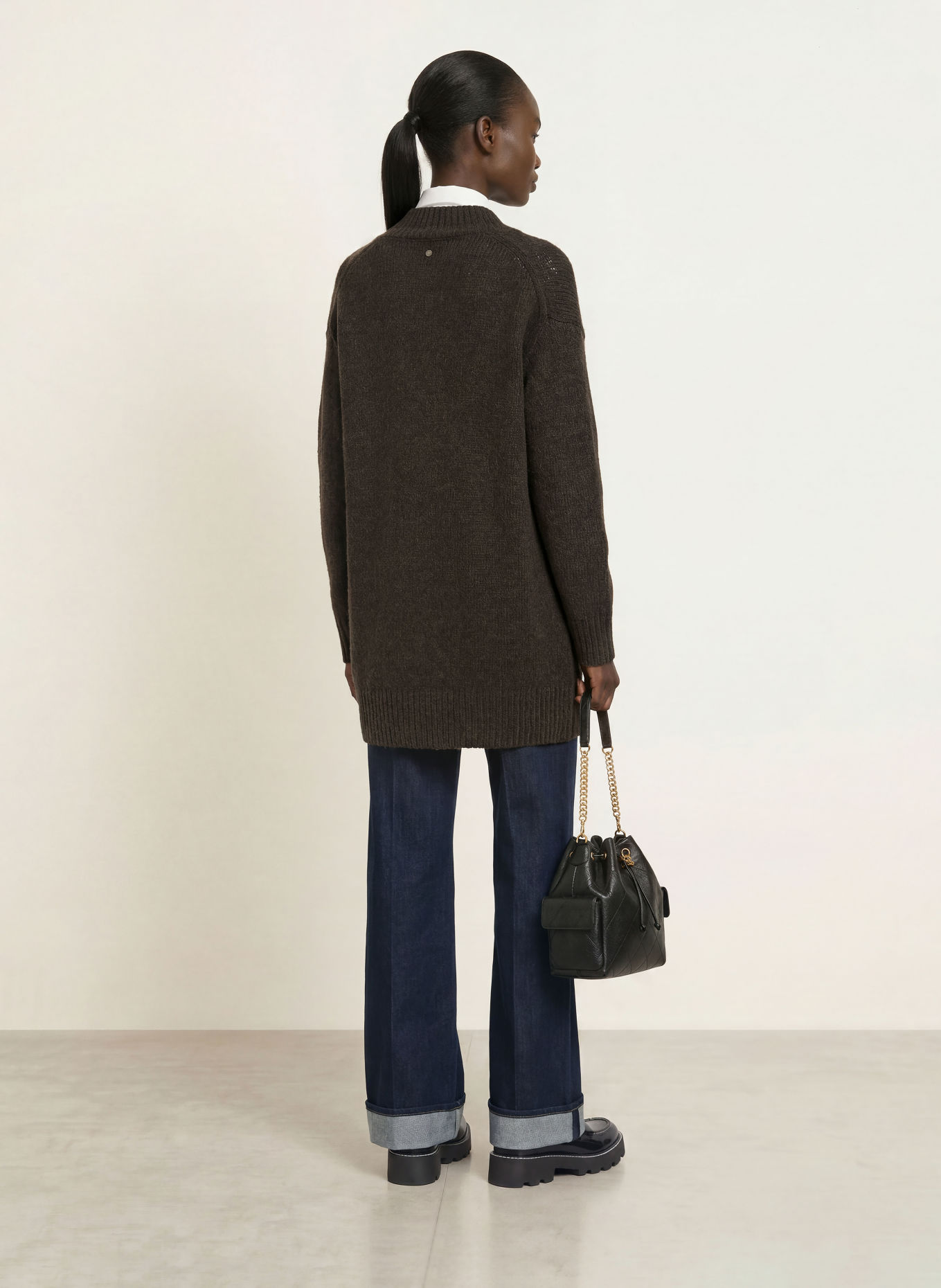 MARC CAIN Strickjacke mit Alpaka: 599 forest night new