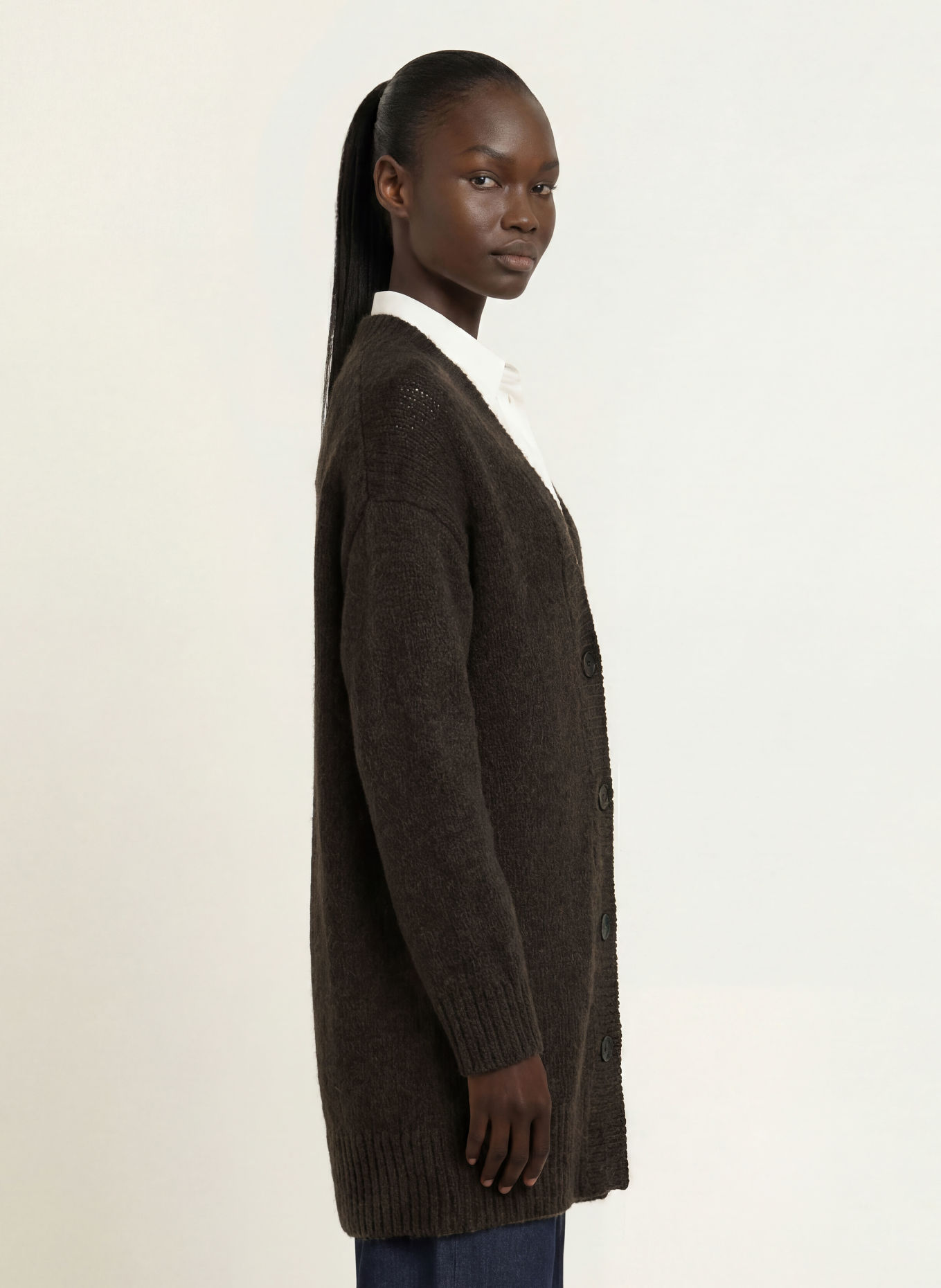 MARC CAIN Strickjacke mit Alpaka: 599 forest night new