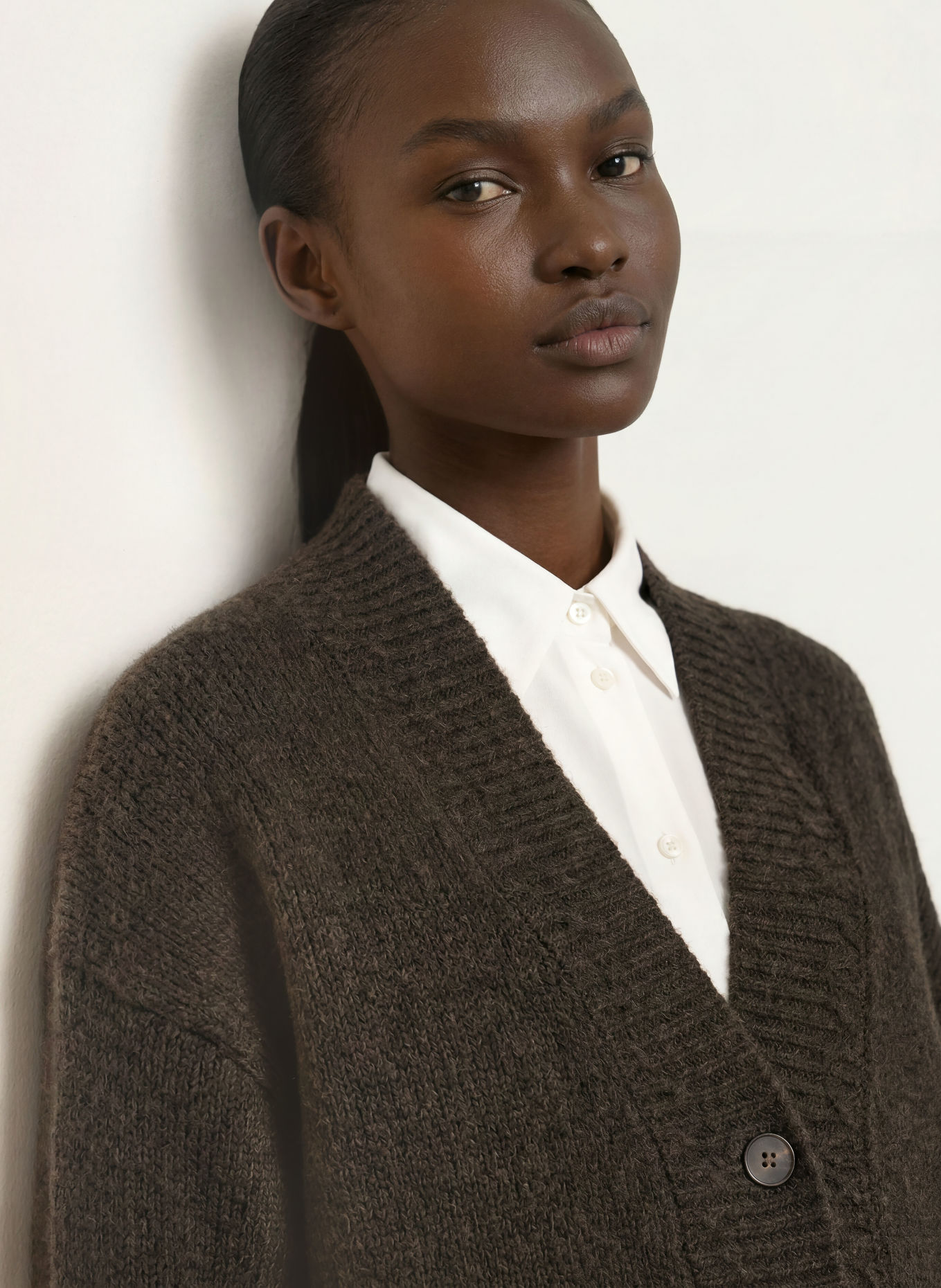 MARC CAIN Strickjacke mit Alpaka: 599 forest night new