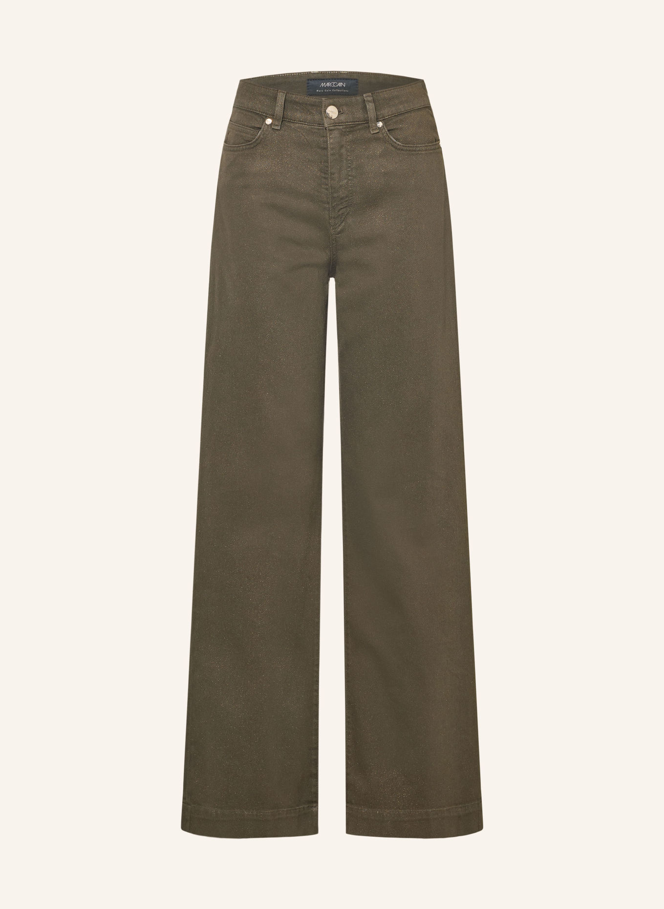 MARC CAIN Wide Legs Jeans WARRI mit Glitzergarn: 599 forest night new