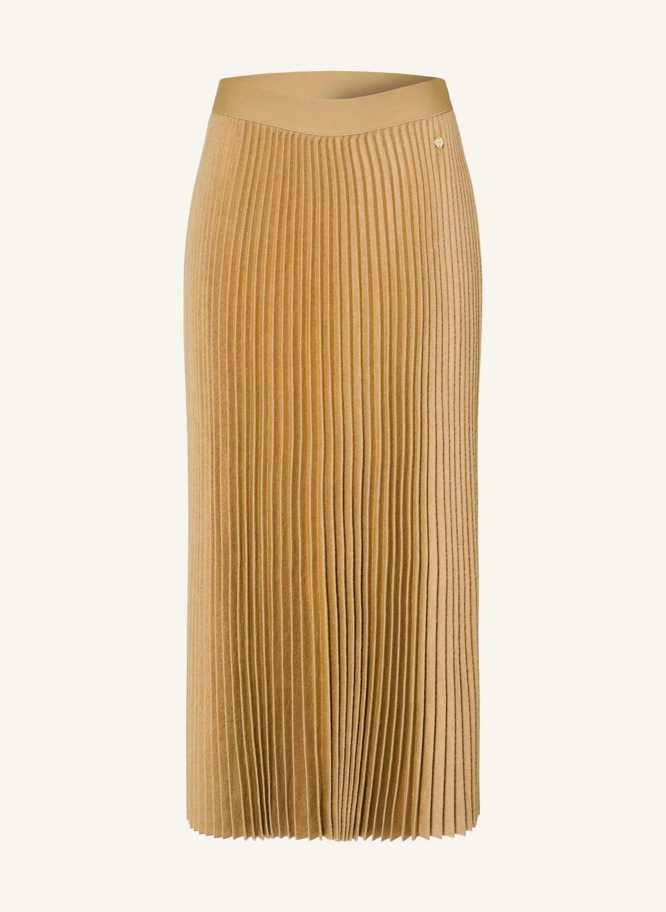 MARC CAIN Pleated flannel skirt: 620 tannin