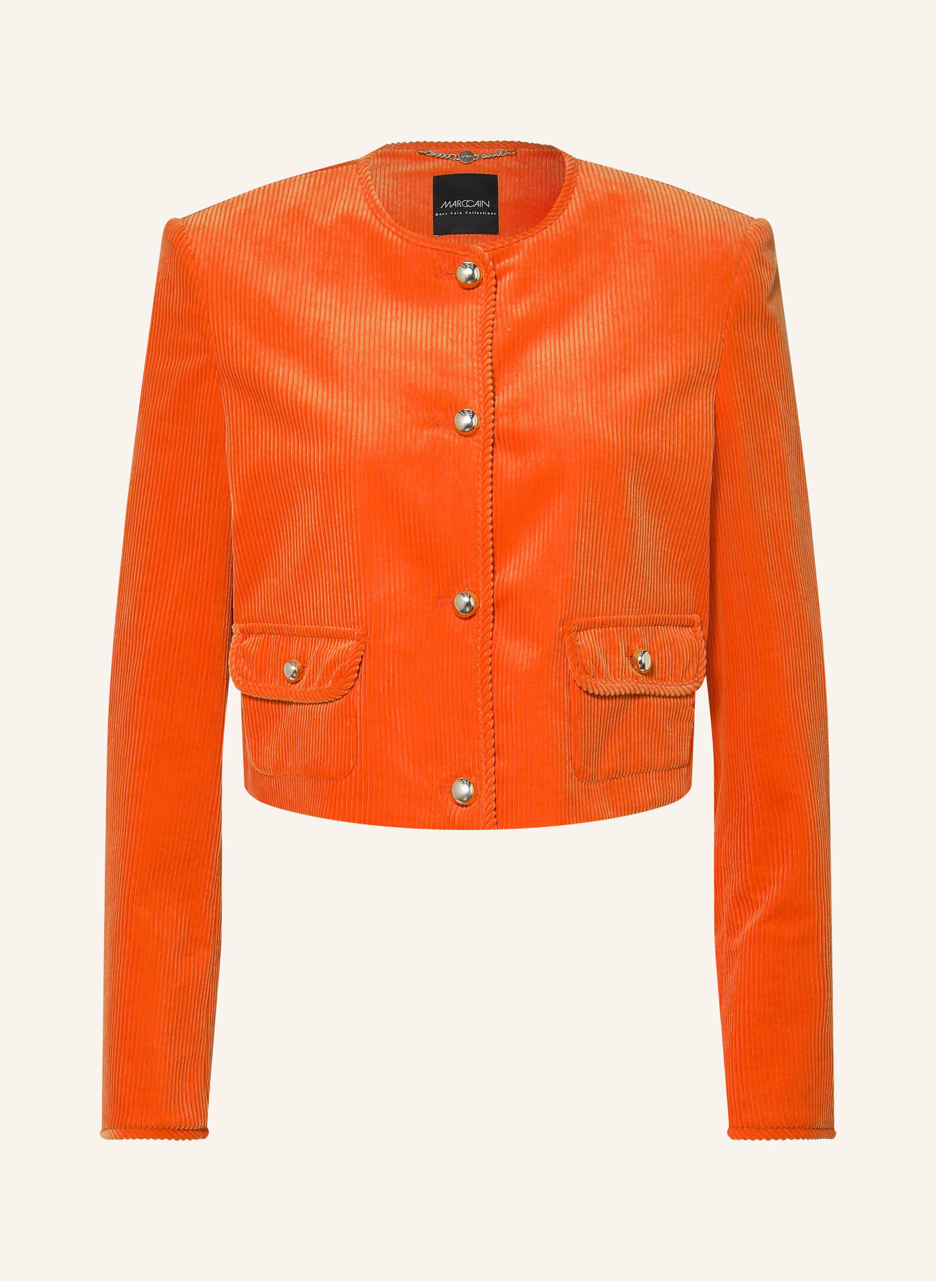 MARC CAIN Kastenjacke aus Cord: 484 tigerlily
