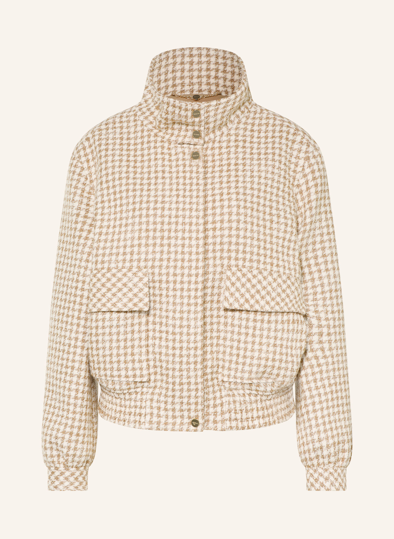 MARC CAIN Tweed-Blouson mit Glitzergarn: 620 tannin