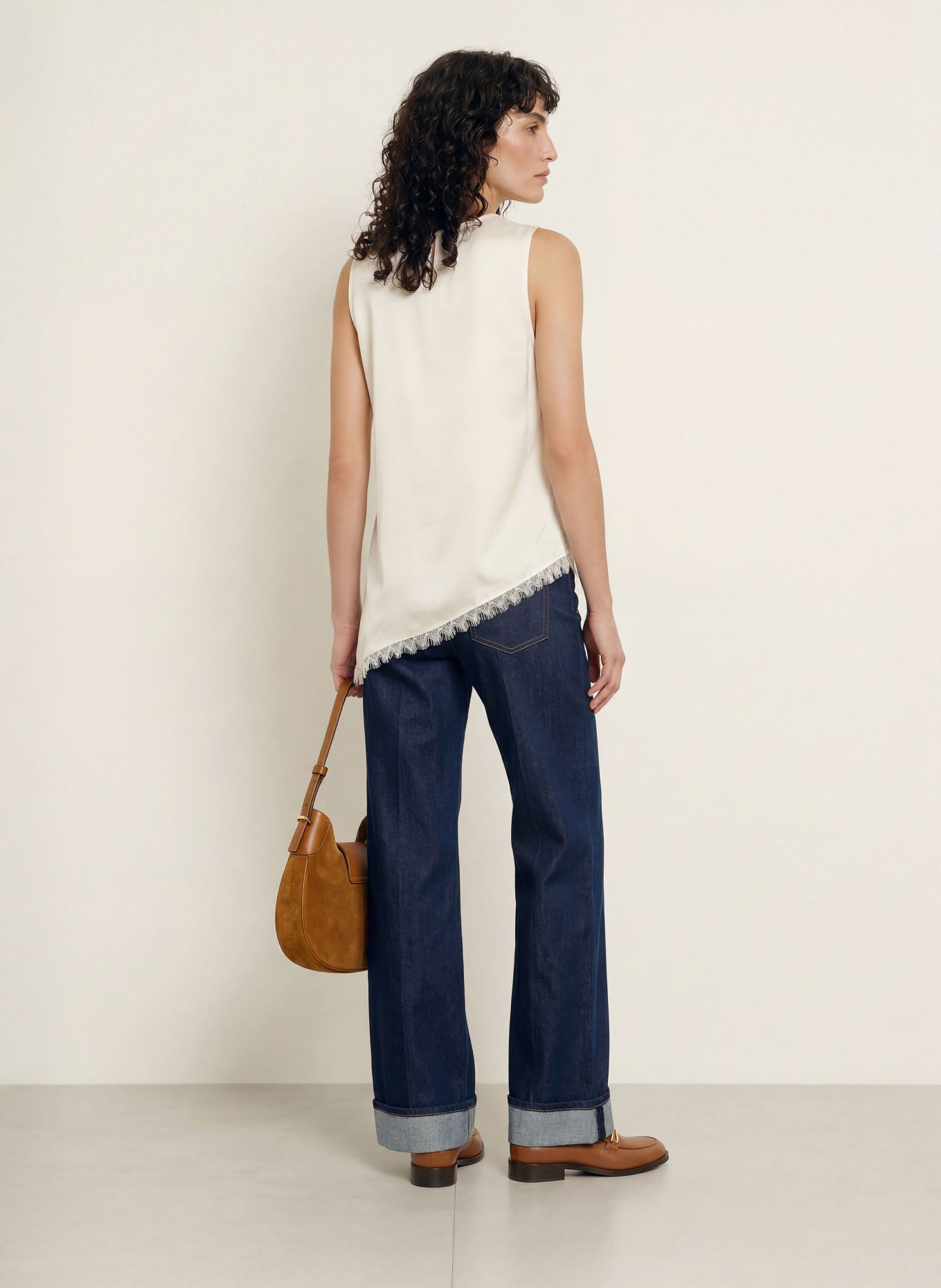 MARC CAIN Haut en satin avec dentelle: 110 off