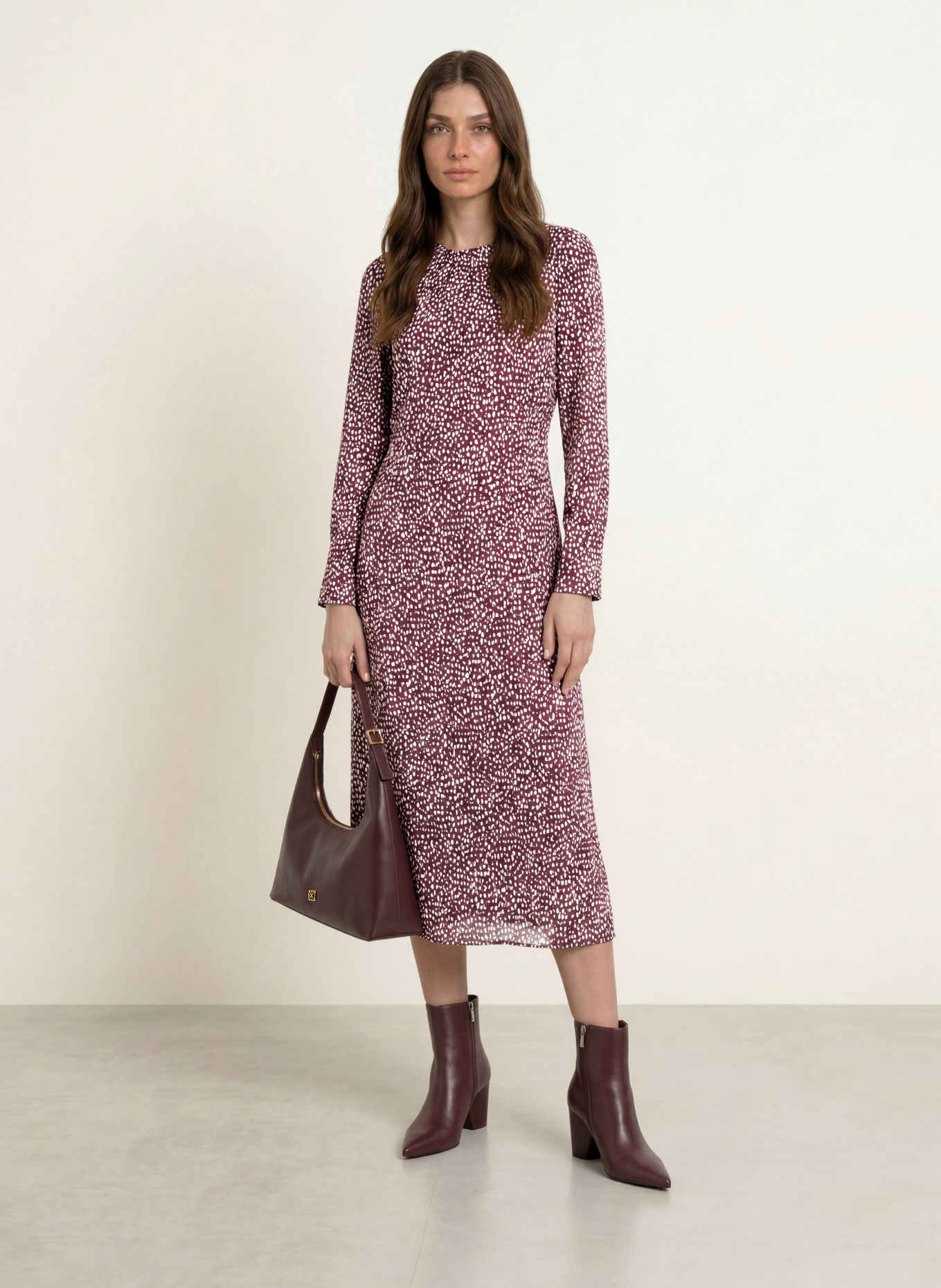 MARC CAIN Kleid mit Seide: 296 winetasting