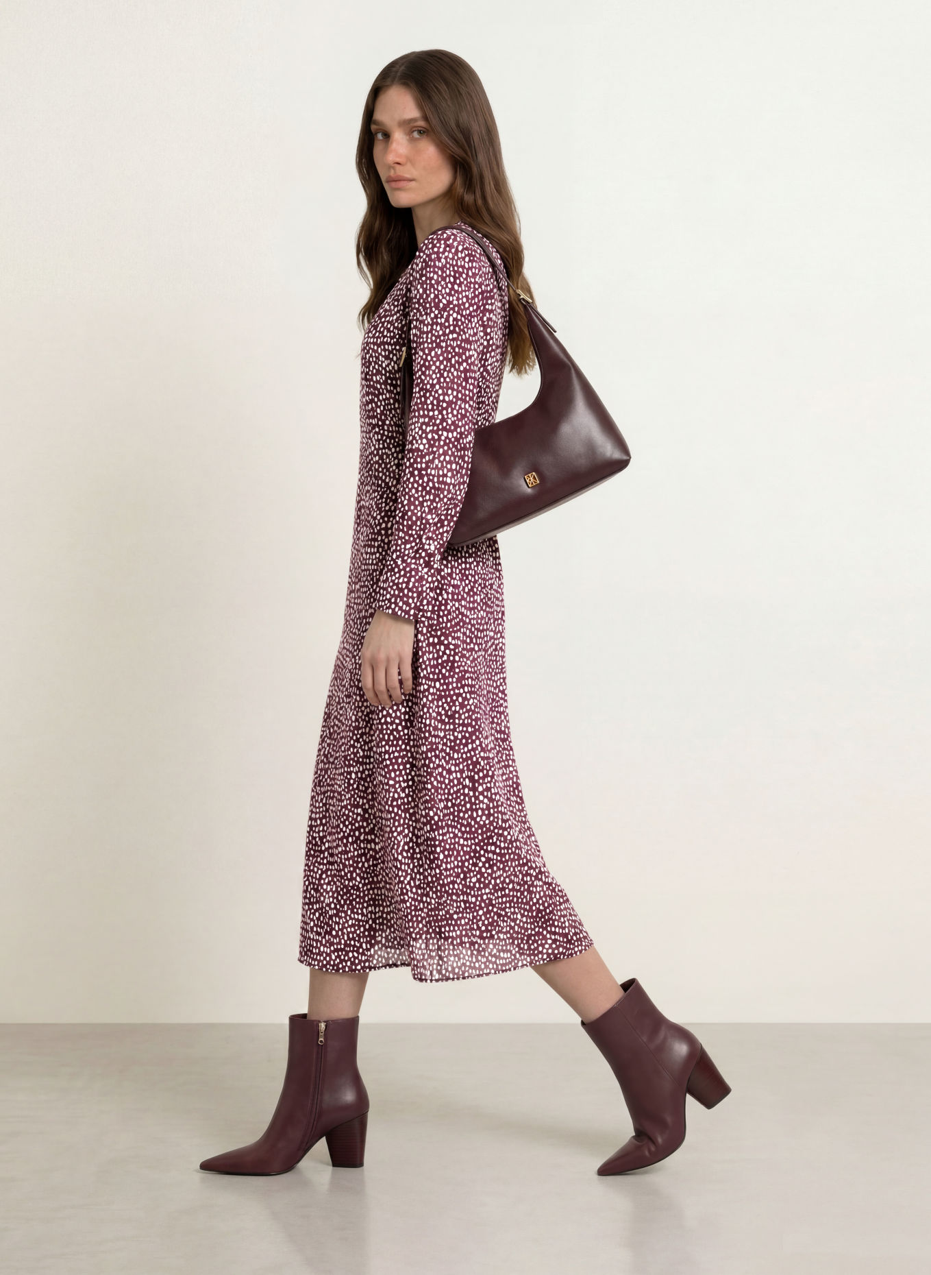 MARC CAIN Kleid mit Seide: 296 winetasting