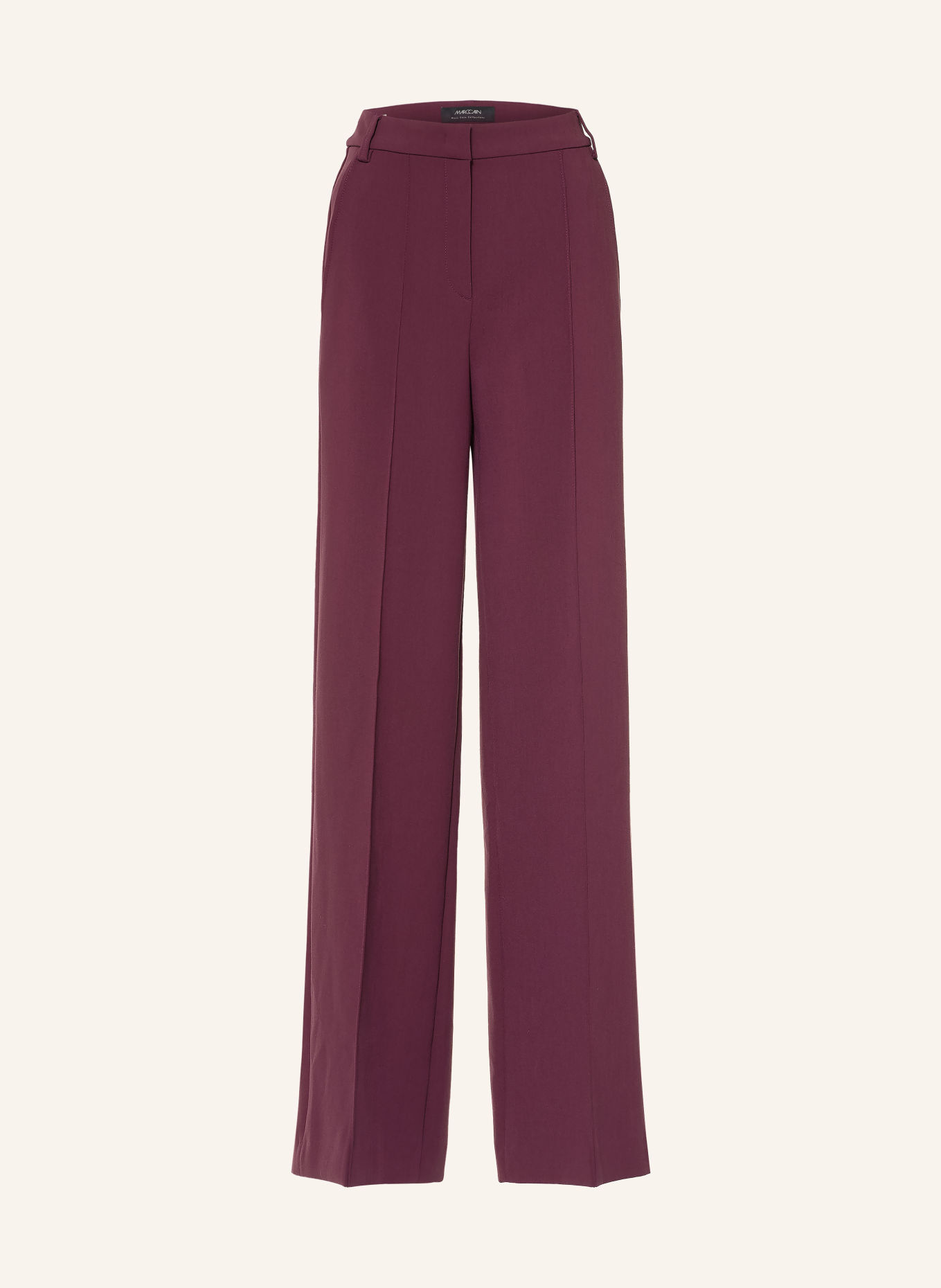 MARC CAIN WARRI wide-leg trousers: 296 winetasting