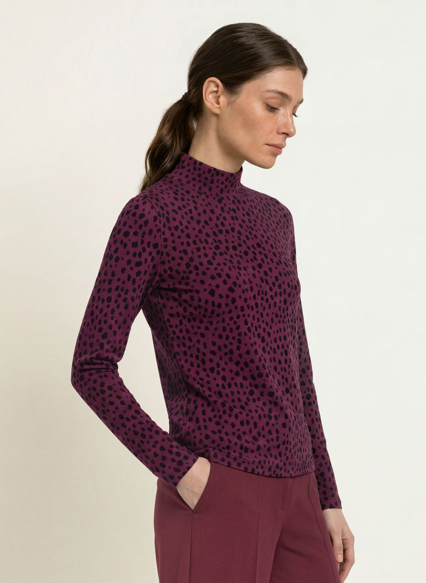 MARC CAIN Long-sleeve shirt: 296 winetasting