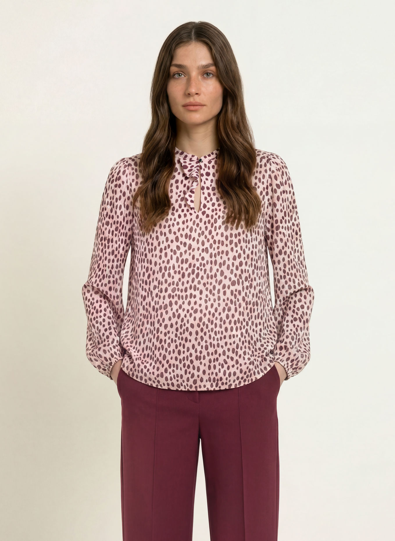 MARC CAIN Blusenshirt: 208 chalk pink