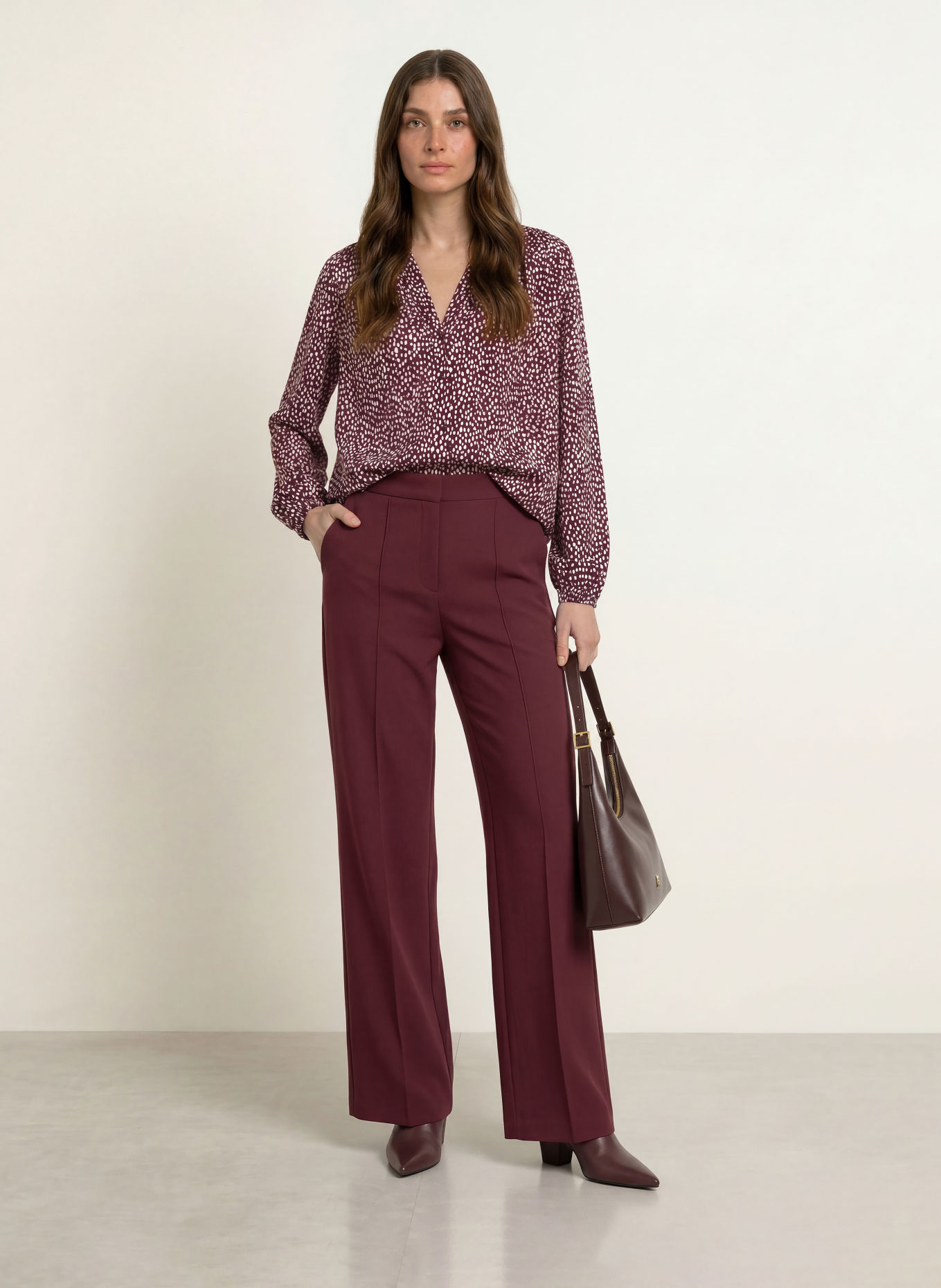 MARC CAIN Bluse mit Seide: 296 winetasting