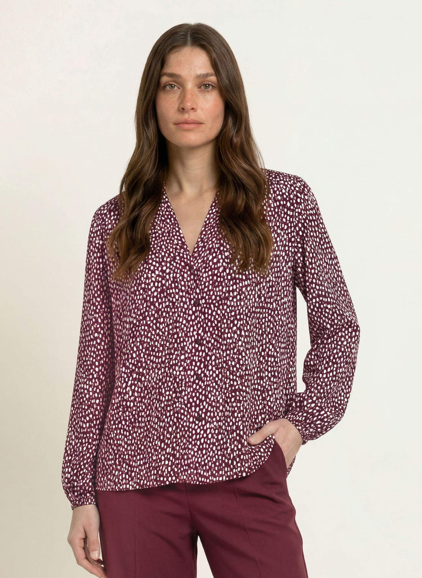 MARC CAIN Bluse mit Seide: 296 winetasting