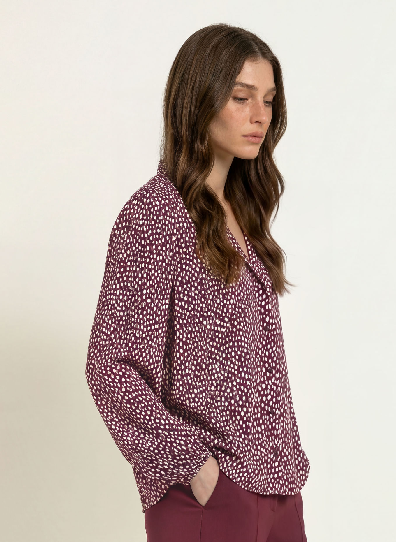 MARC CAIN Bluse mit Seide: 296 winetasting