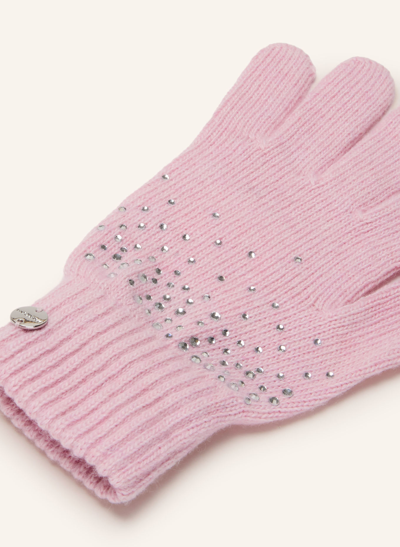MARC CAIN Gloves with gemstones: 208 chalk pink