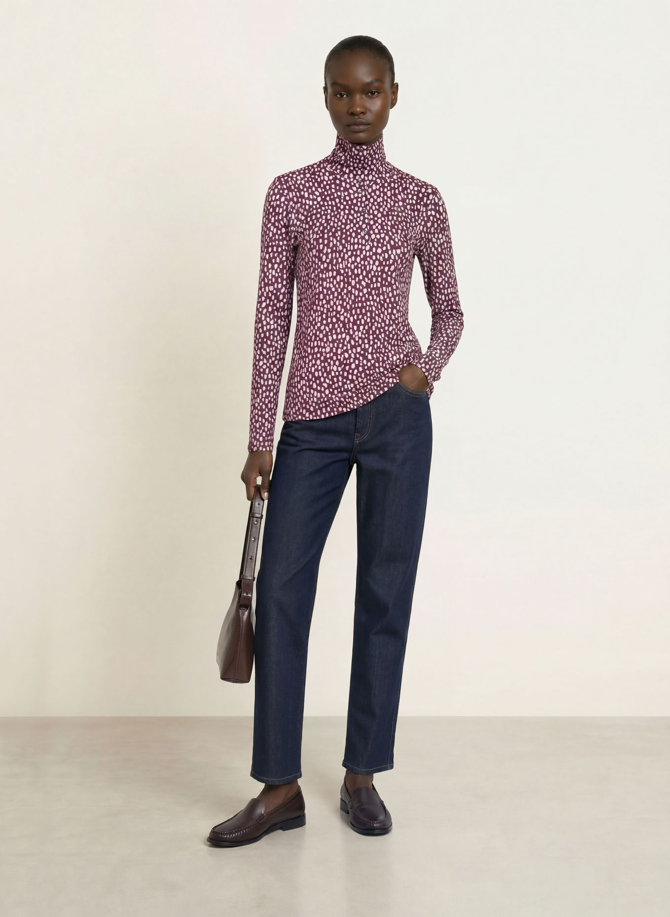 MARC CAIN Long-sleeve shirt: 296 winetasting