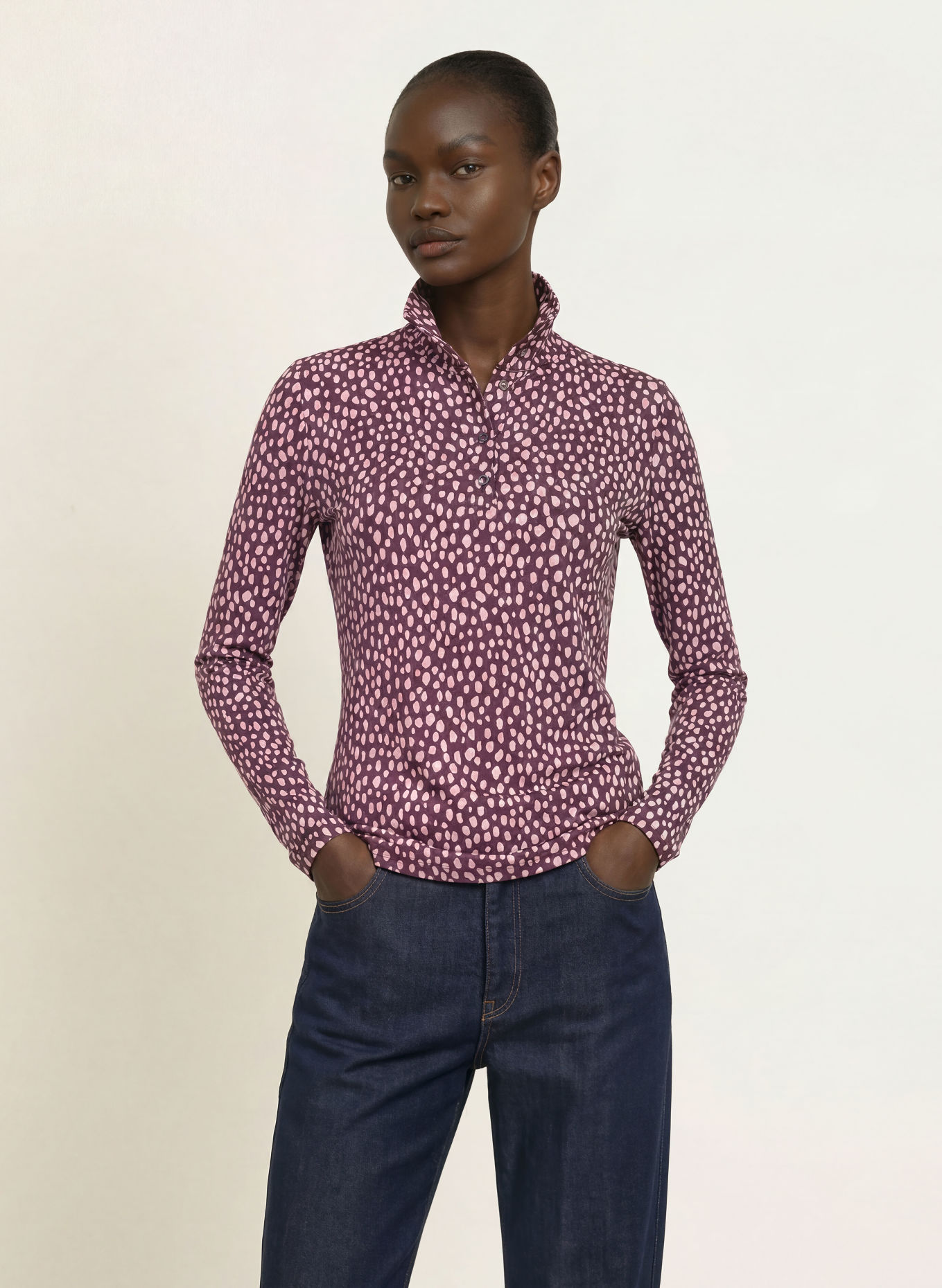 MARC CAIN Long-sleeve shirt: 296 winetasting