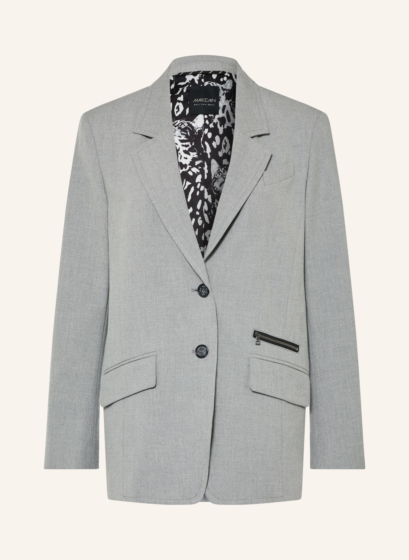 MARC CAIN Blazer cu dungi din galon: 820 GREY