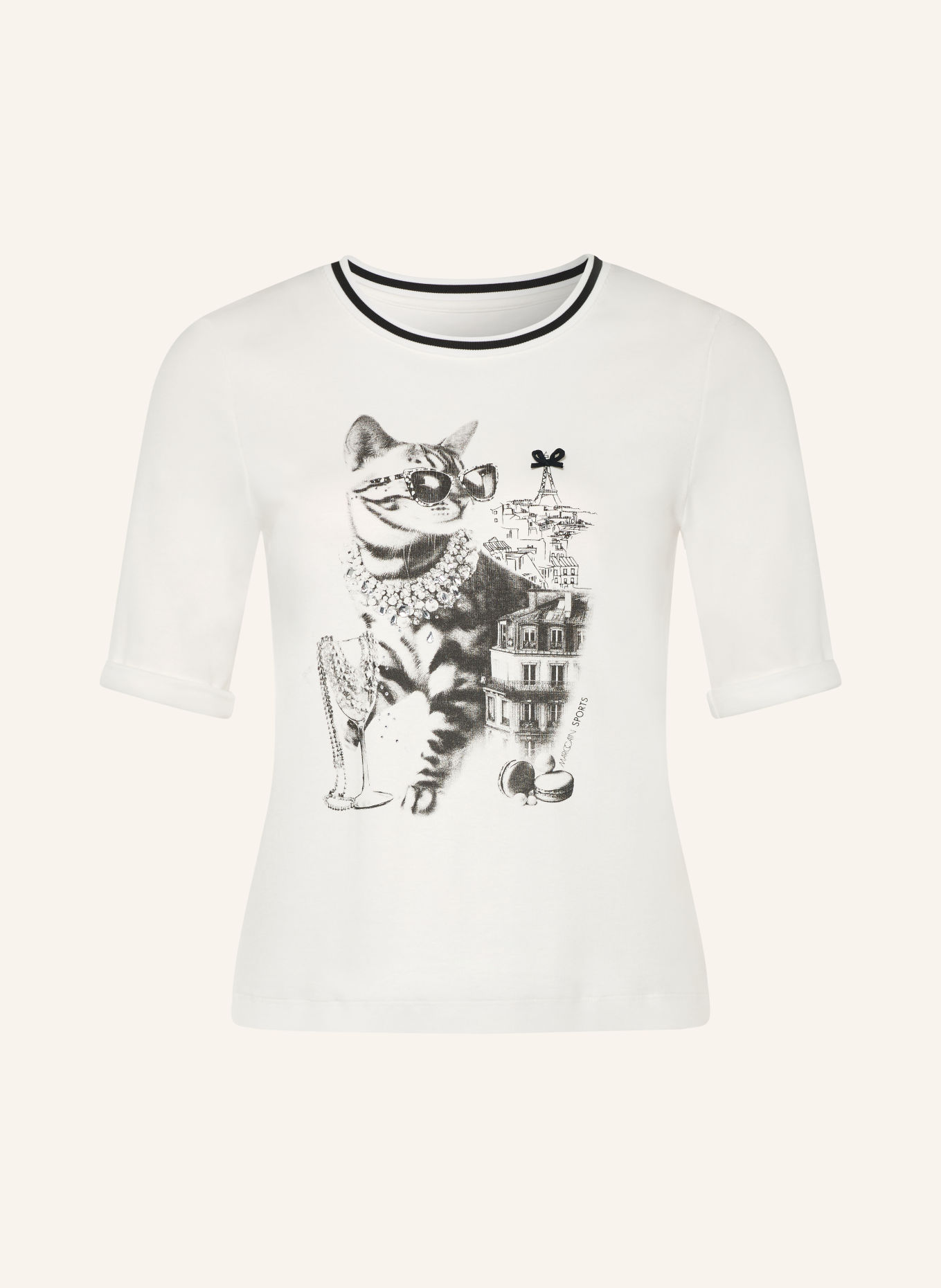 MARC CAIN T-shirt orné de strass: 110 off