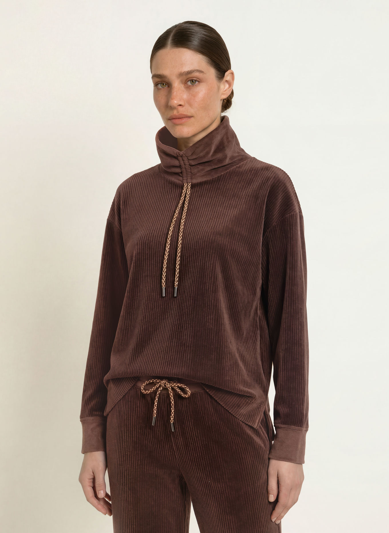 MARC CAIN Corduroy Shirt: 697 seal brown