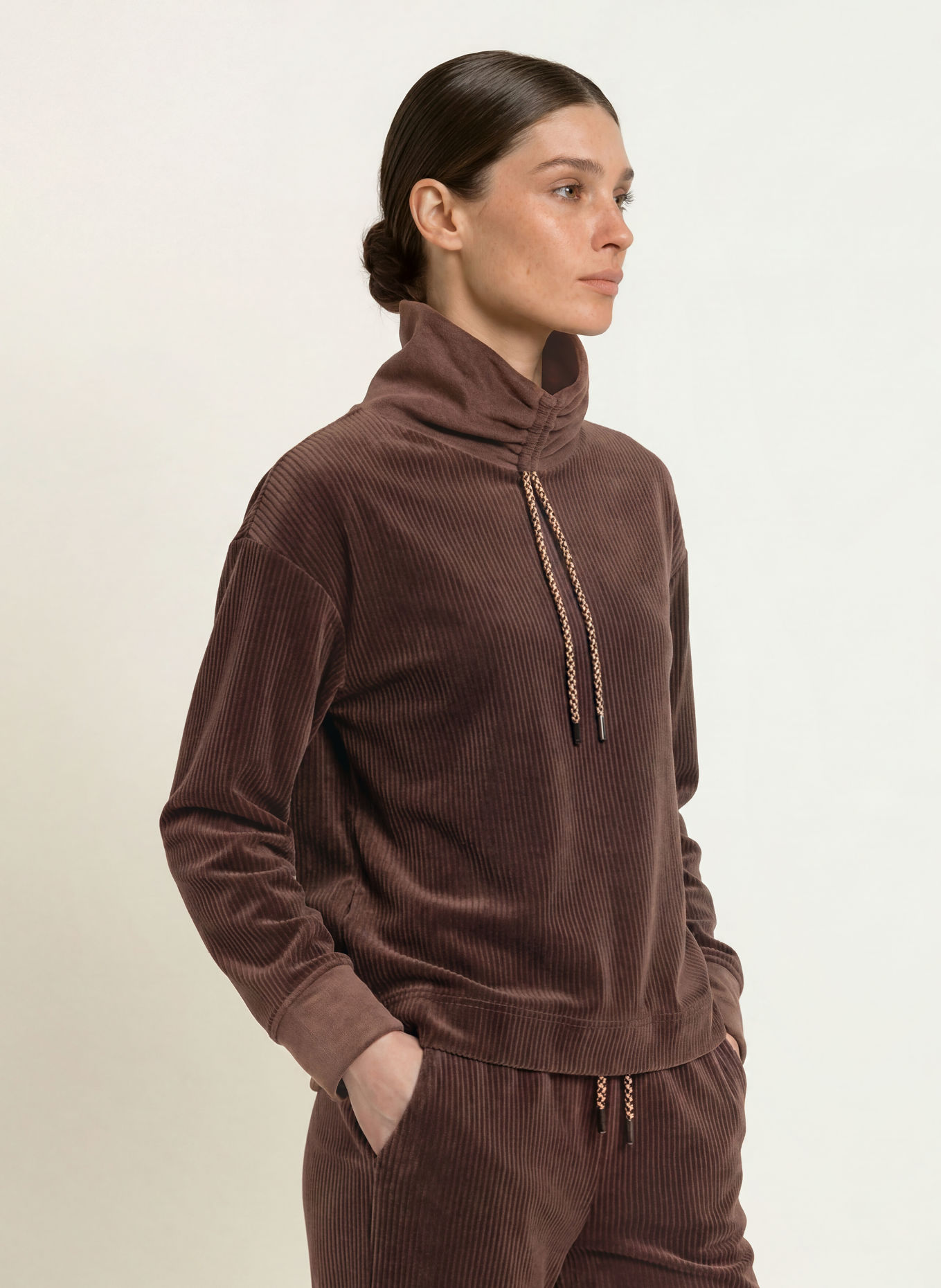 MARC CAIN Corduroy Shirt: 697 seal brown