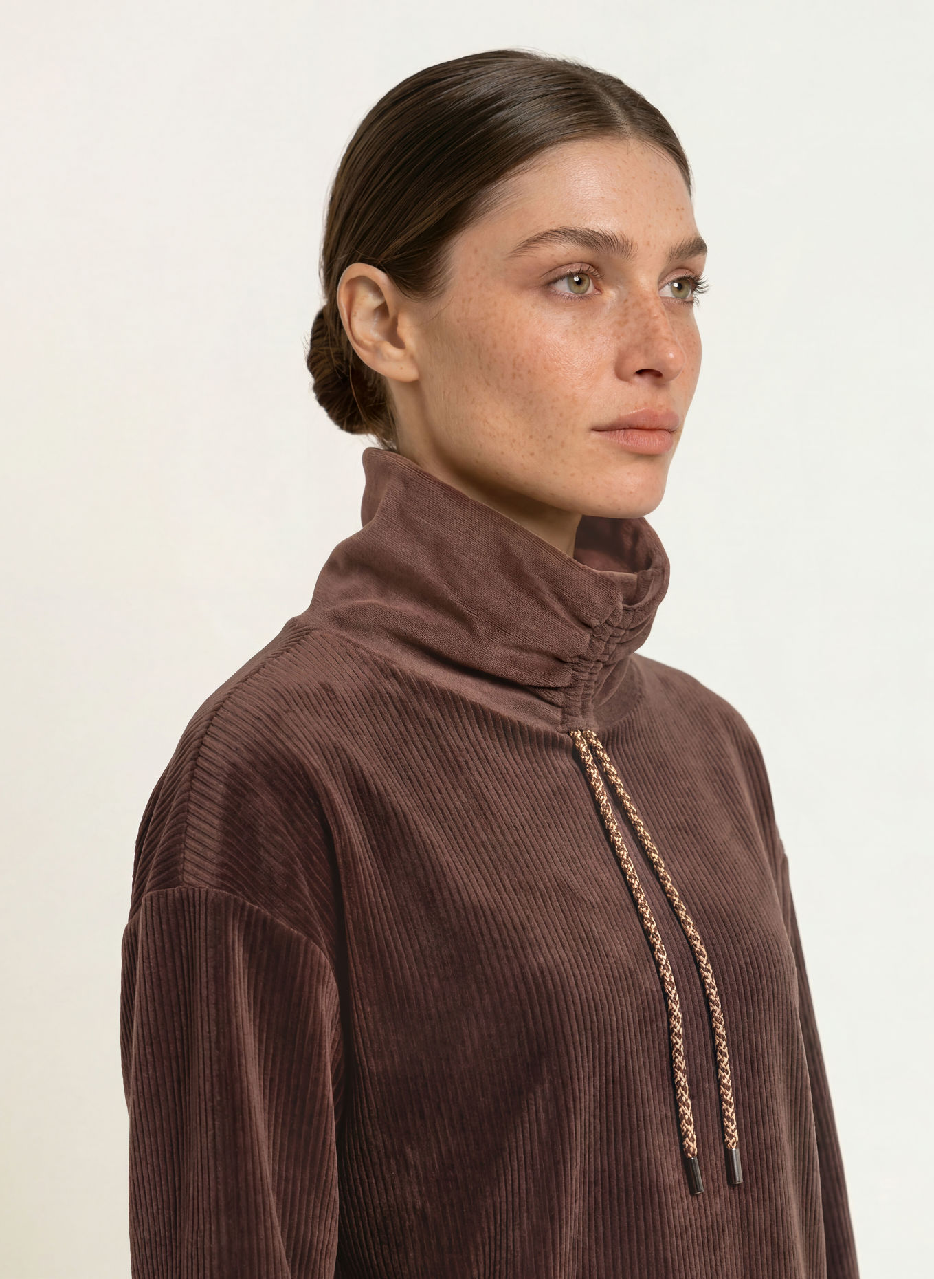 MARC CAIN Corduroy Shirt: 697 seal brown