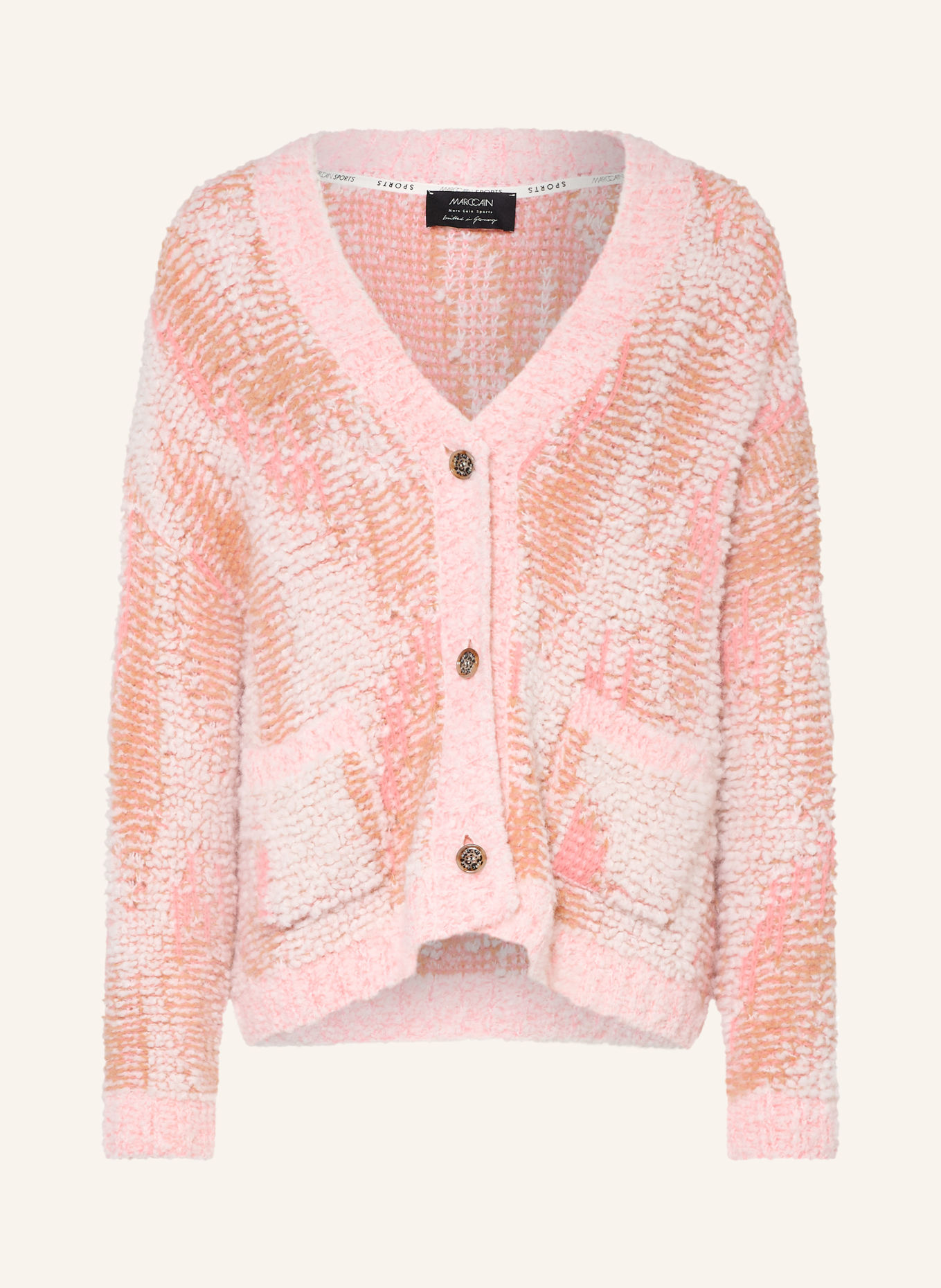 MARC CAIN Strickjacke mit Alpaka: 651 tawny birch