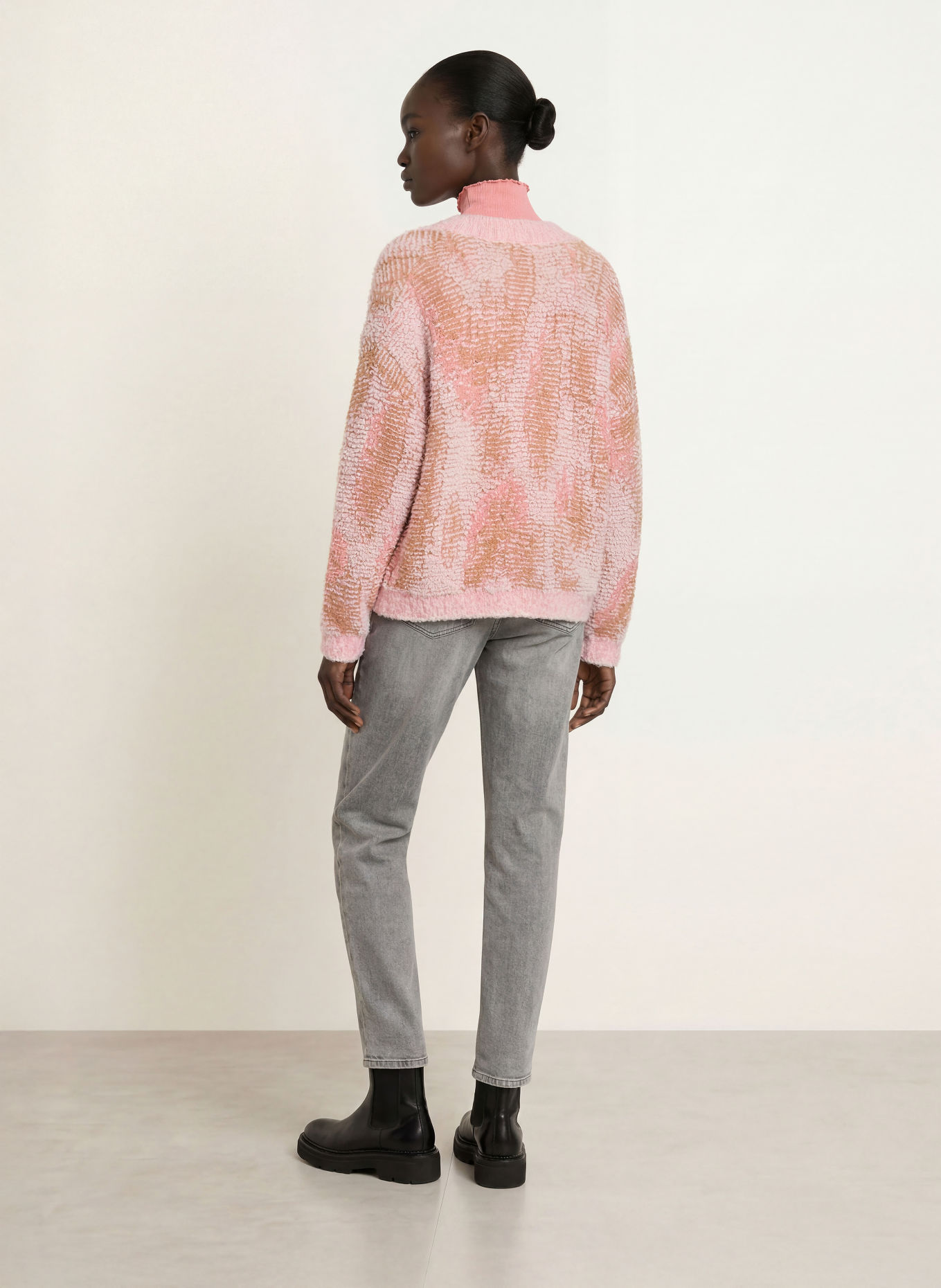 MARC CAIN Strickjacke mit Alpaka: 651 tawny birch