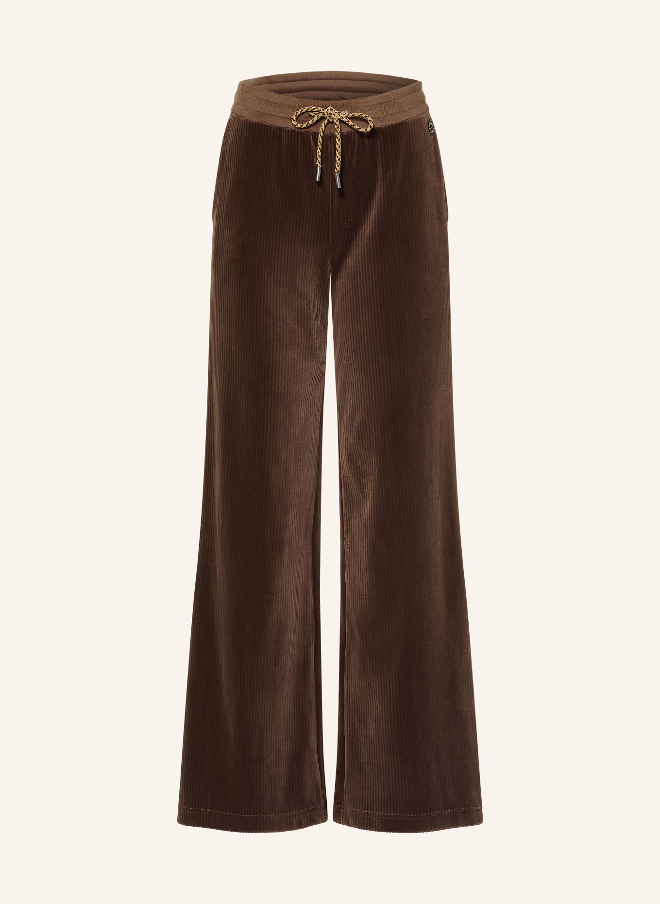 MARC CAIN Pantalon en velours côtelé: 697 seal brown