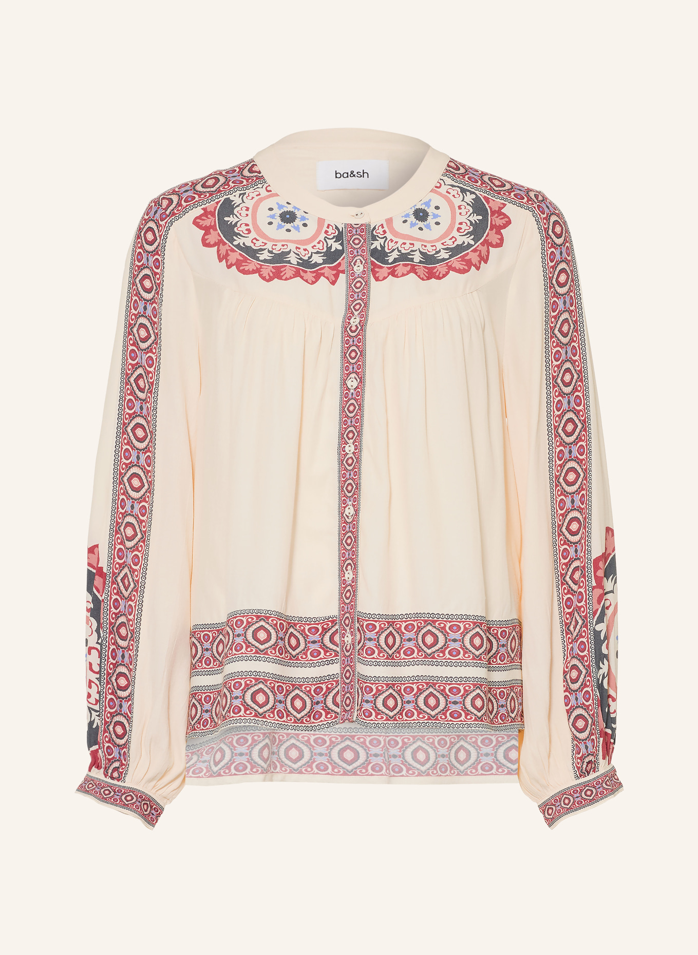 ba&sh Bluse VALDA: ECRU / DUNKELROT / BLAU