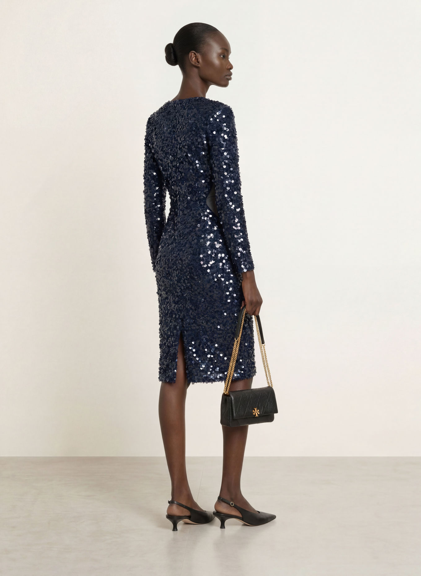 MARC CAIN Cocktailkleid mit Pailletten: 393 pageant blue