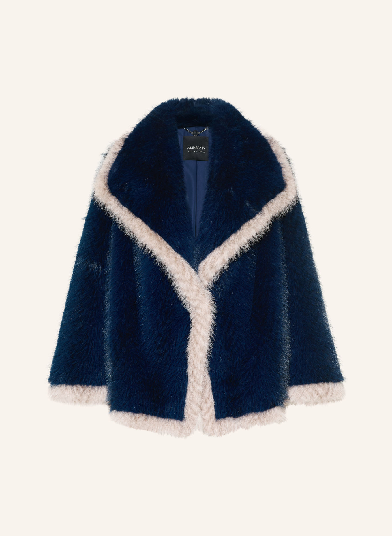 MARC CAIN Jas van imitatiebont: 393 pageant blue