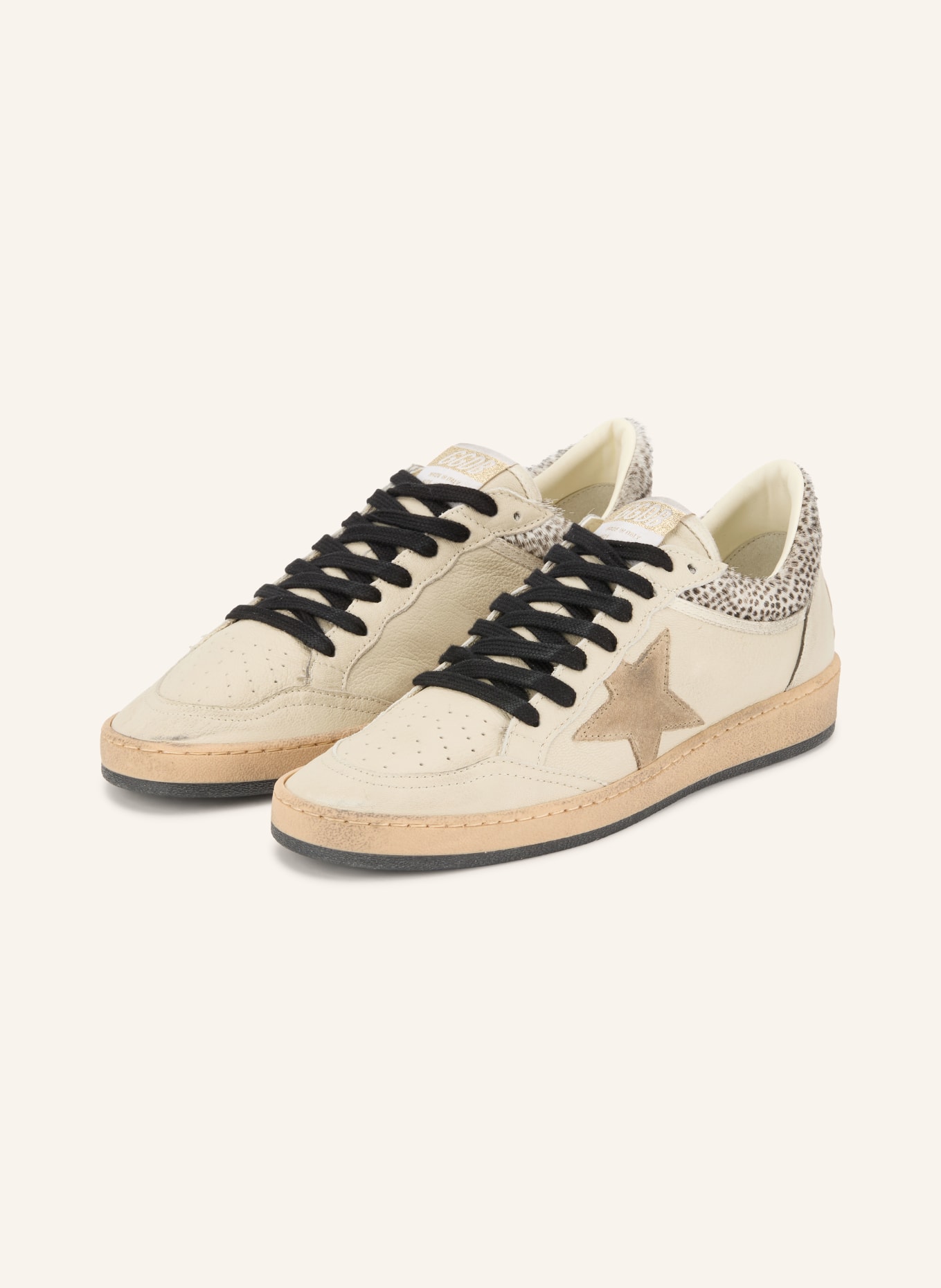 GOLDEN GOOSE Sneakers BALLSTAR: CRÈME / BEIGE / ZWART