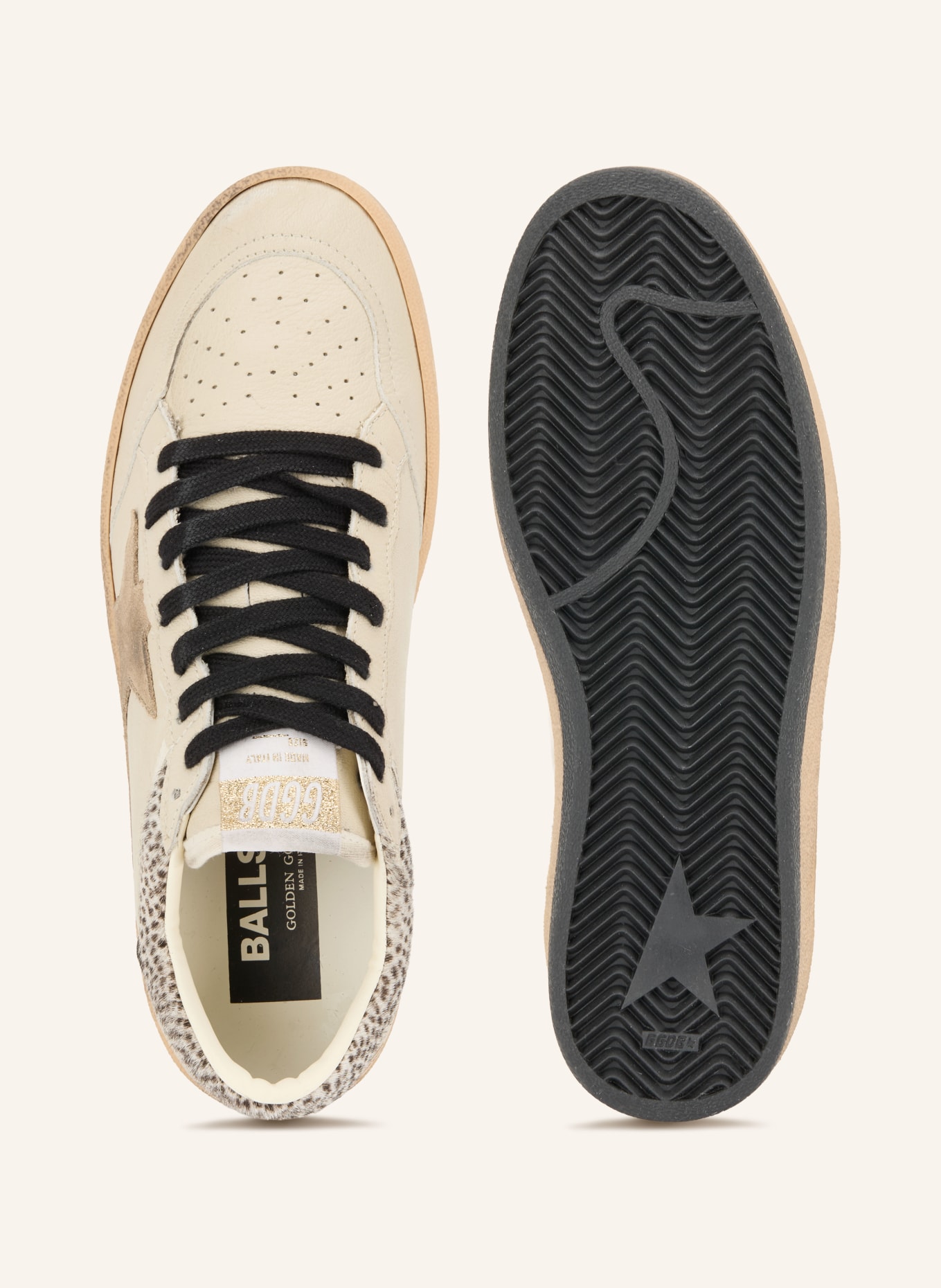 GOLDEN GOOSE Sneakers BALLSTAR: CRÈME / BEIGE / ZWART