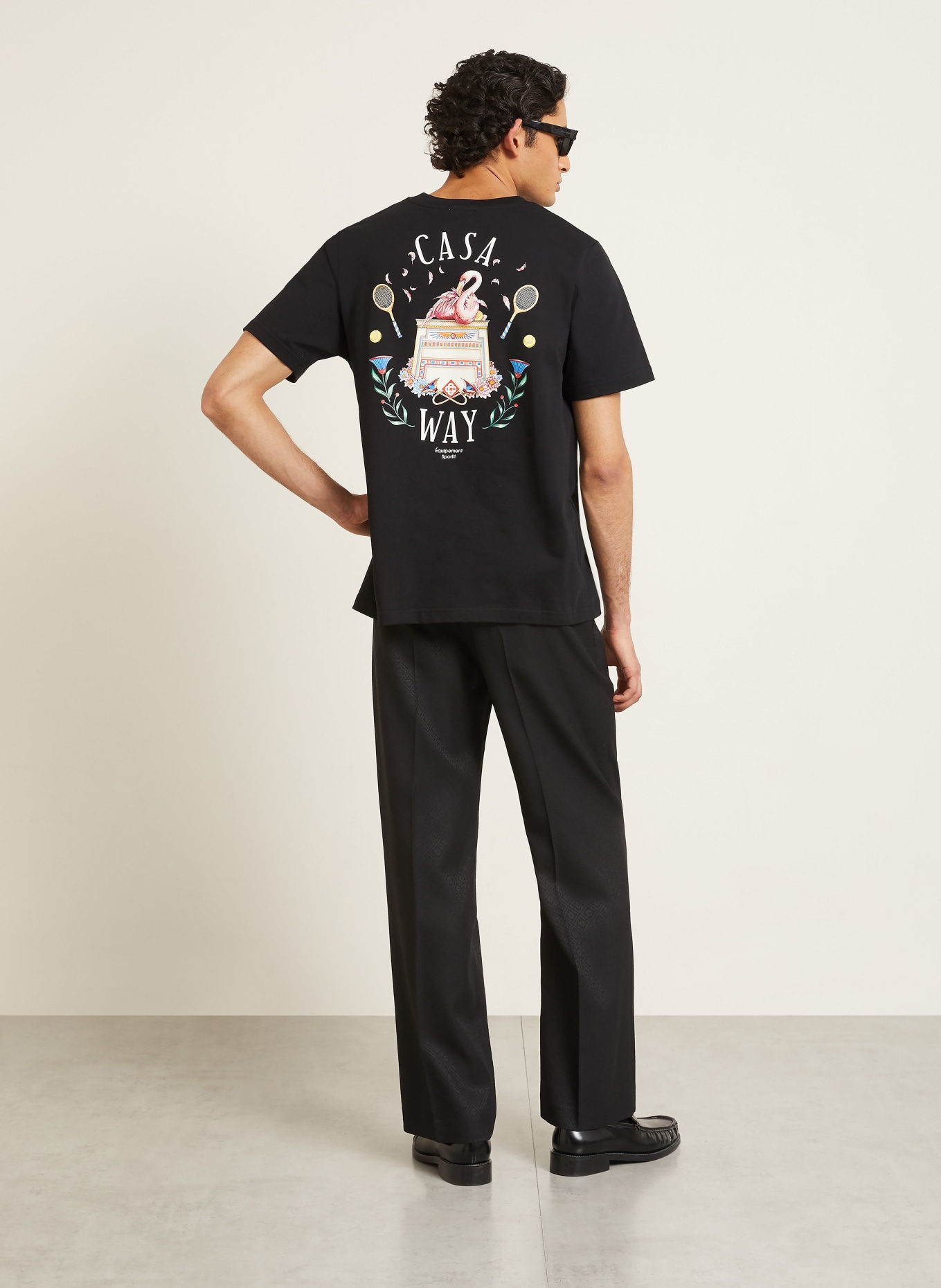 Casablanca T-shirt: BLACK / PINK / WHITE