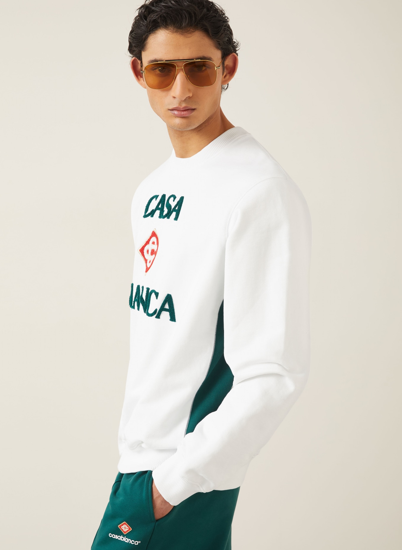Casablanca Sweatshirt: BLANC / ROUGE / GROEN