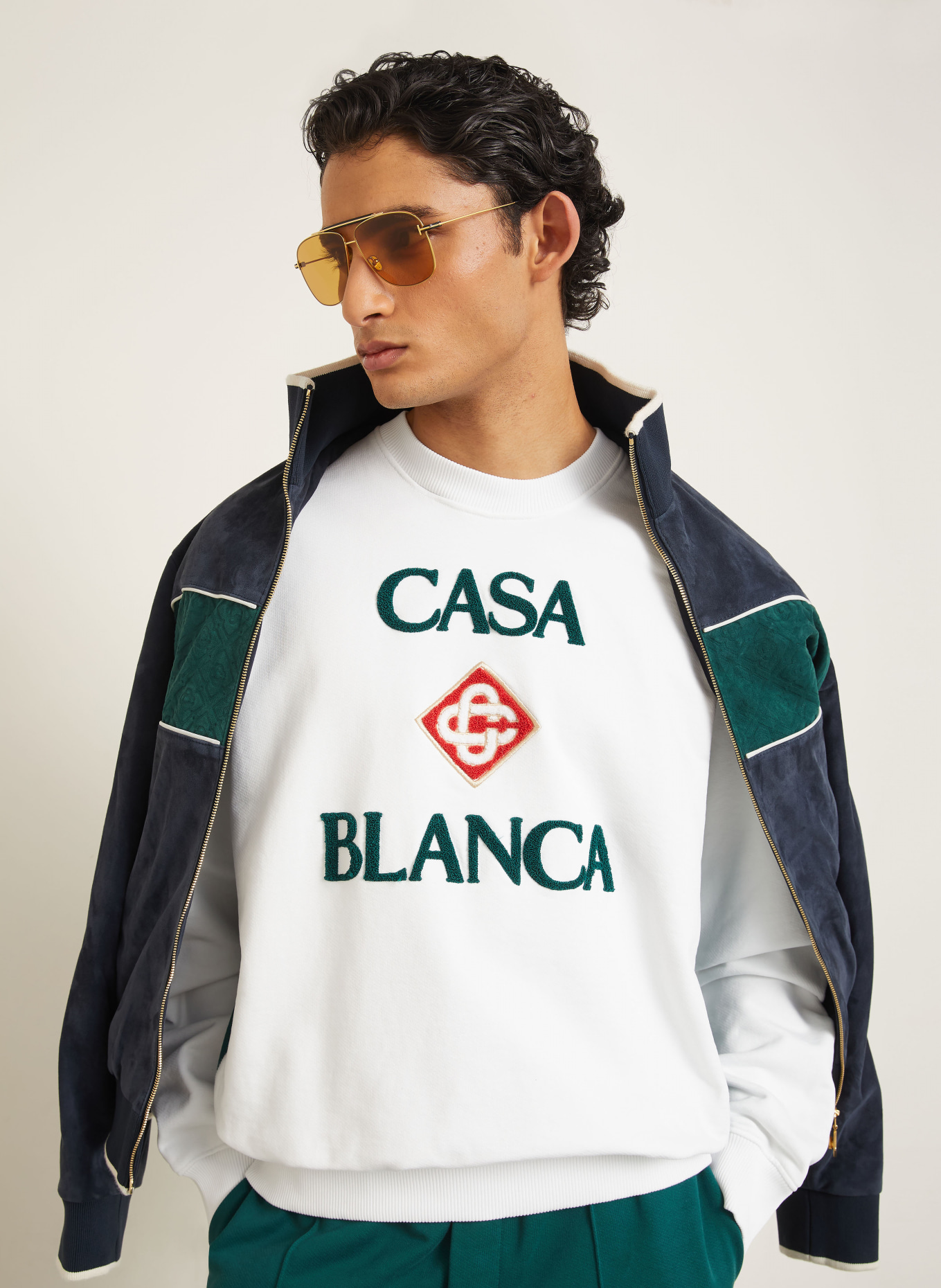 Casablanca Sweatshirt: BLANC / ROUGE / GROEN