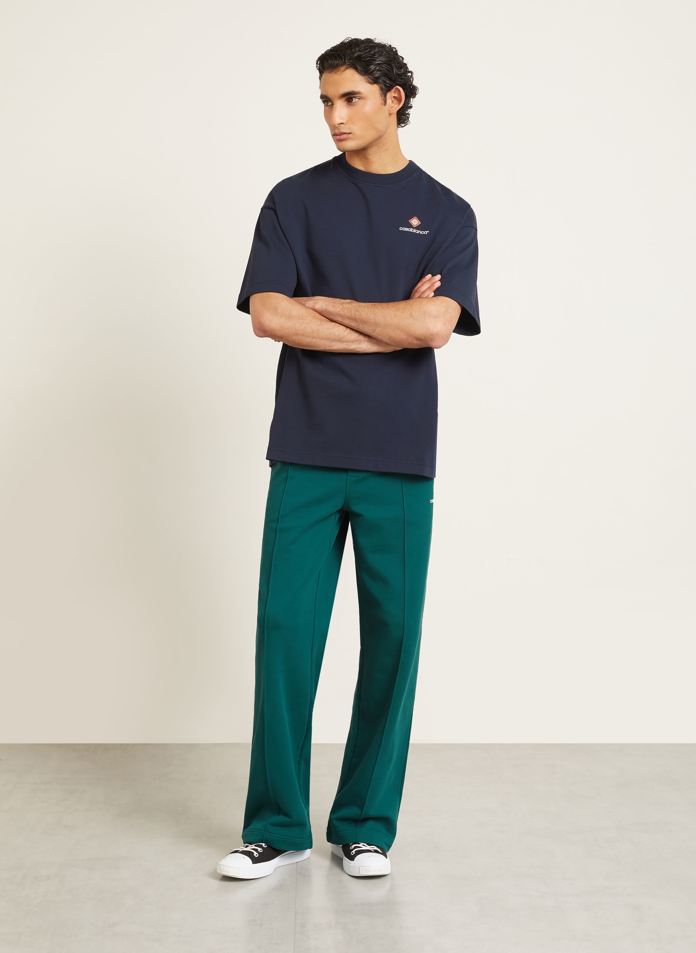 Casablanca Oversized shirt: DARK BLUE