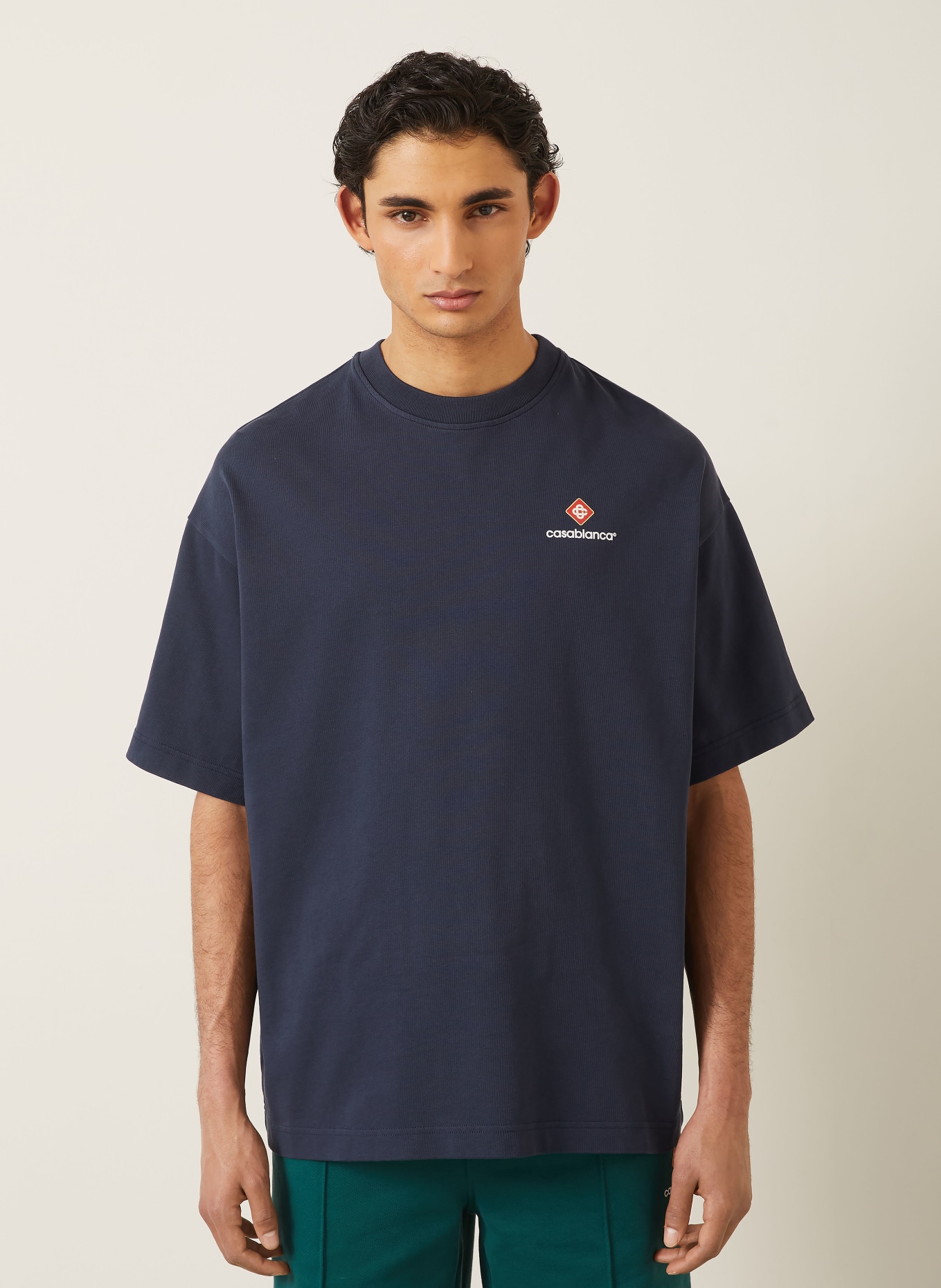 Casablanca Oversized shirt: DARK BLUE