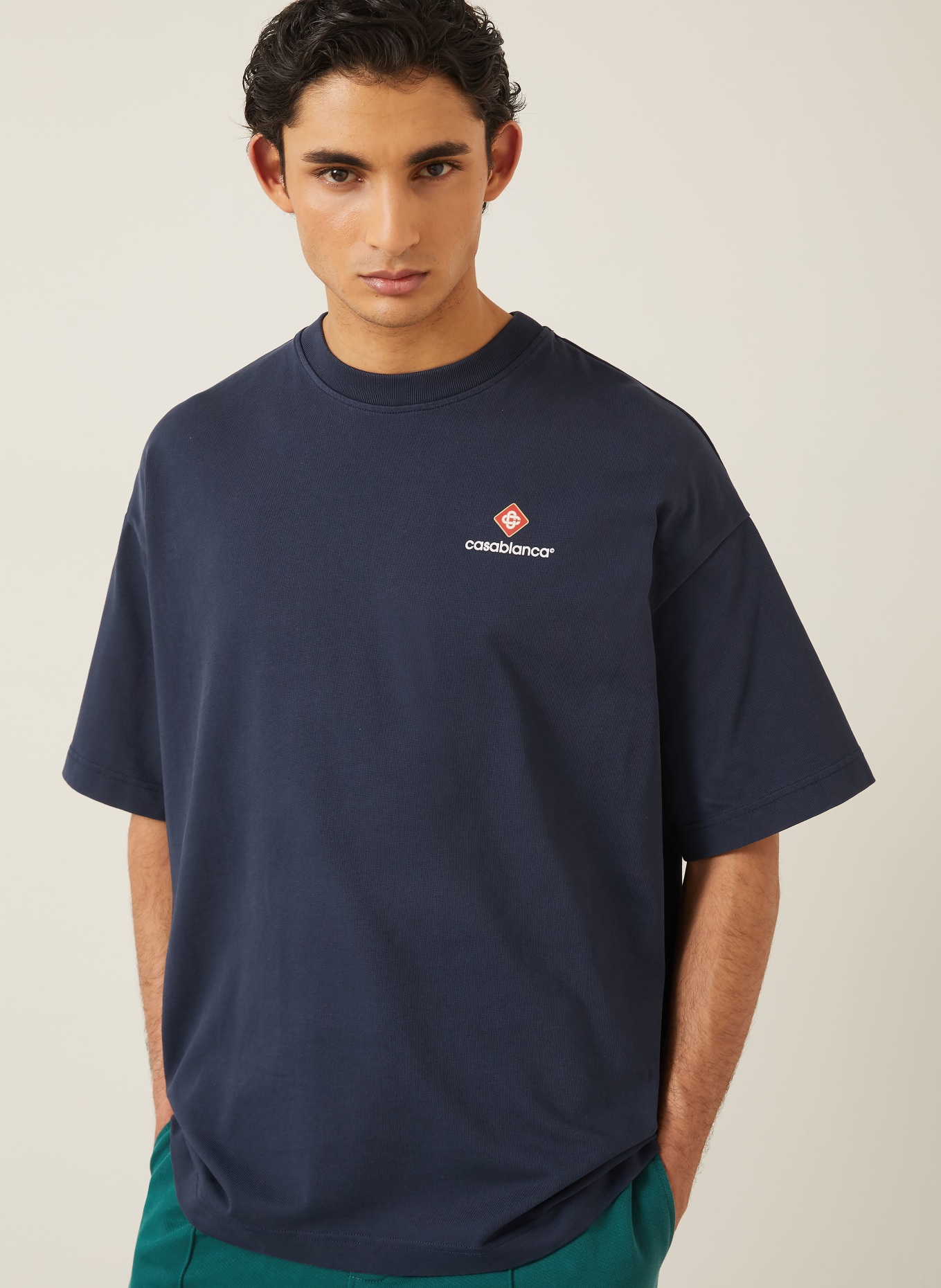 Casablanca Oversized shirt: DARK BLUE