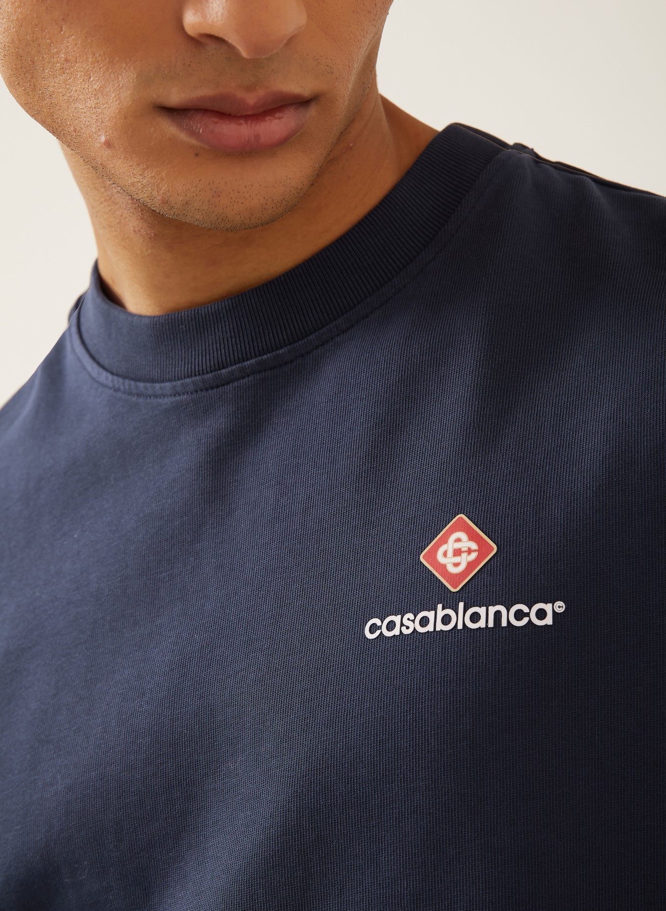 Casablanca Oversized shirt: DARK BLUE