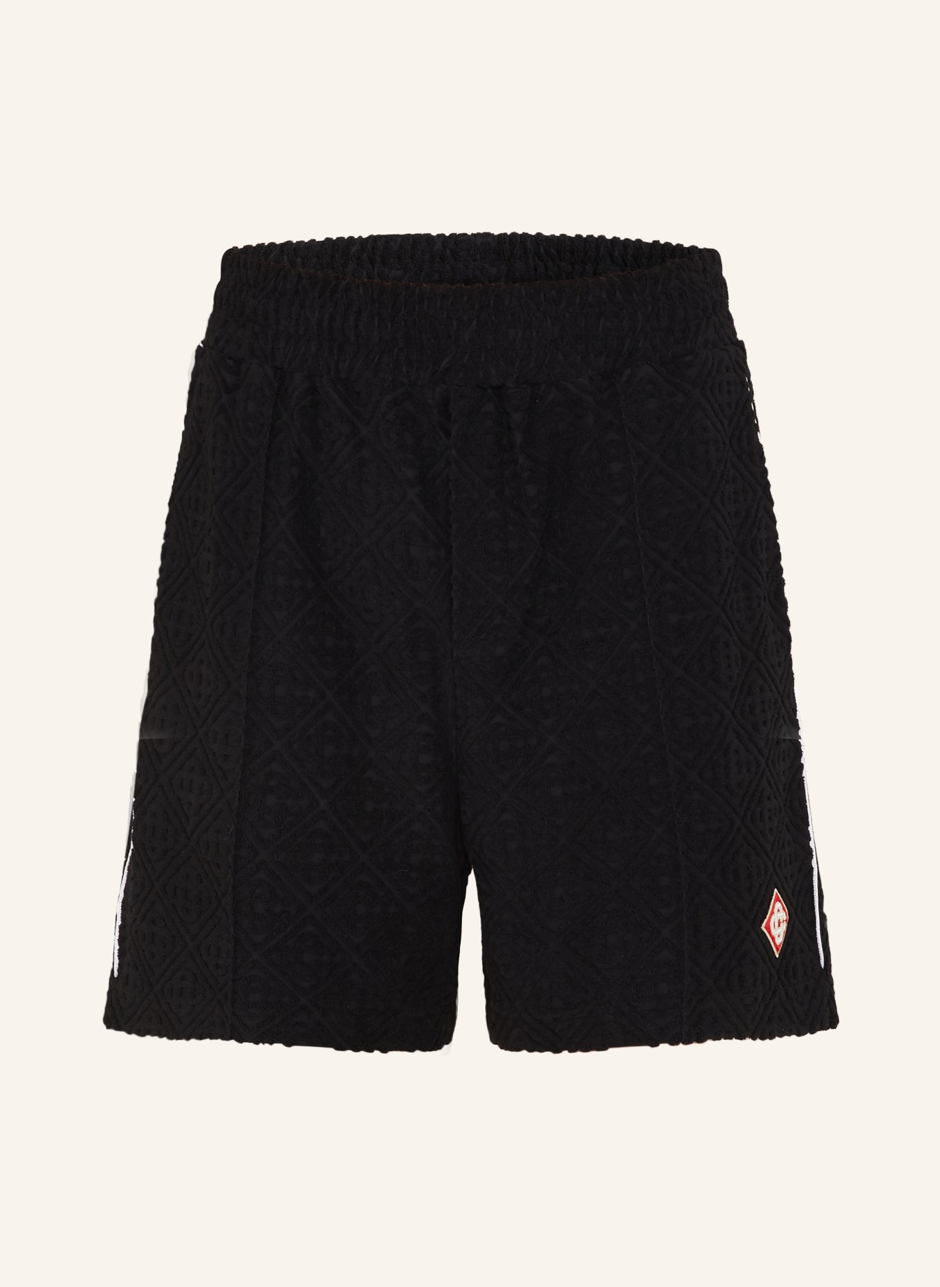 Casablanca Badstofshort: ZWART / WIT