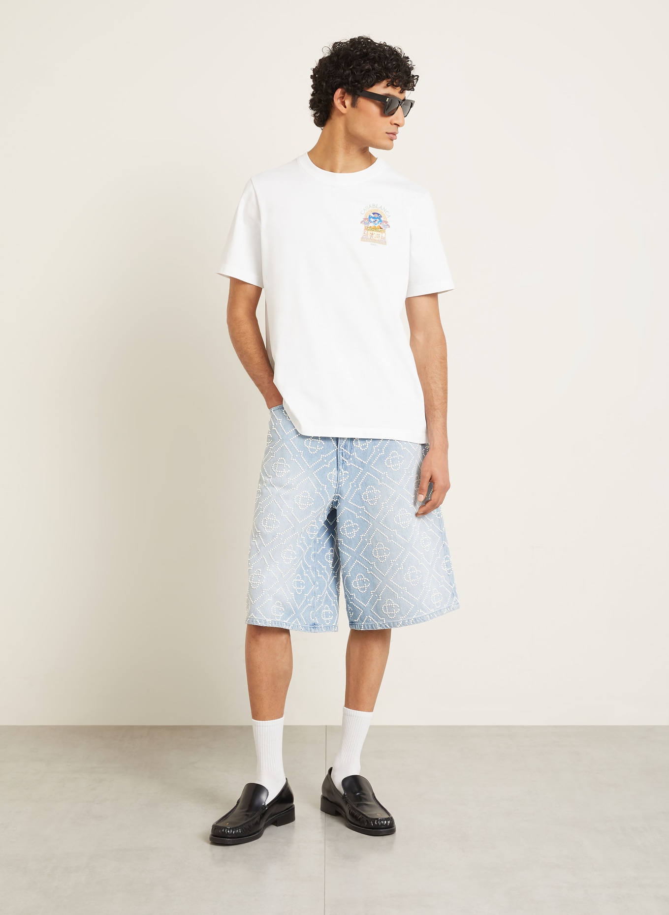 Casablanca T-shirt: WIT / ROOD / BLAUW